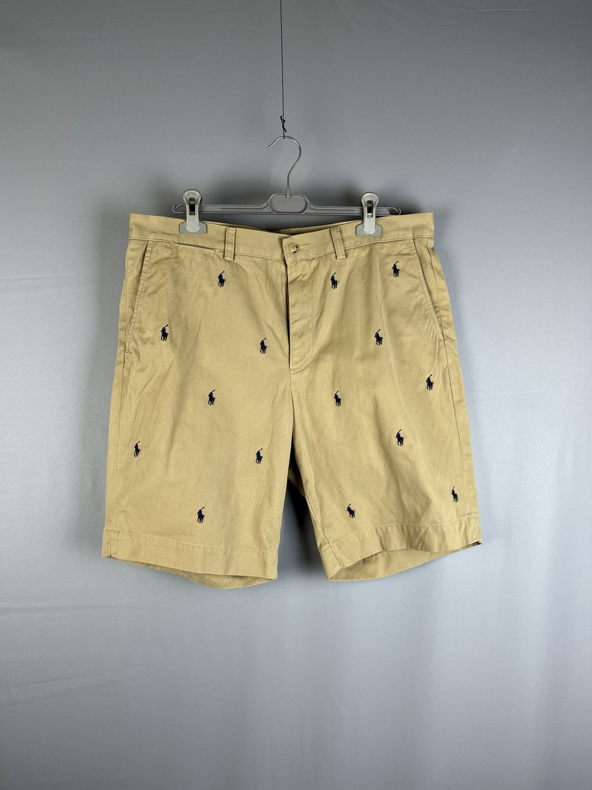Polo Ralph Lauren Polo Ralph Lauren Pony Monogram Shorts Beige Size 35 Size US 35 - 1 Thumbnail