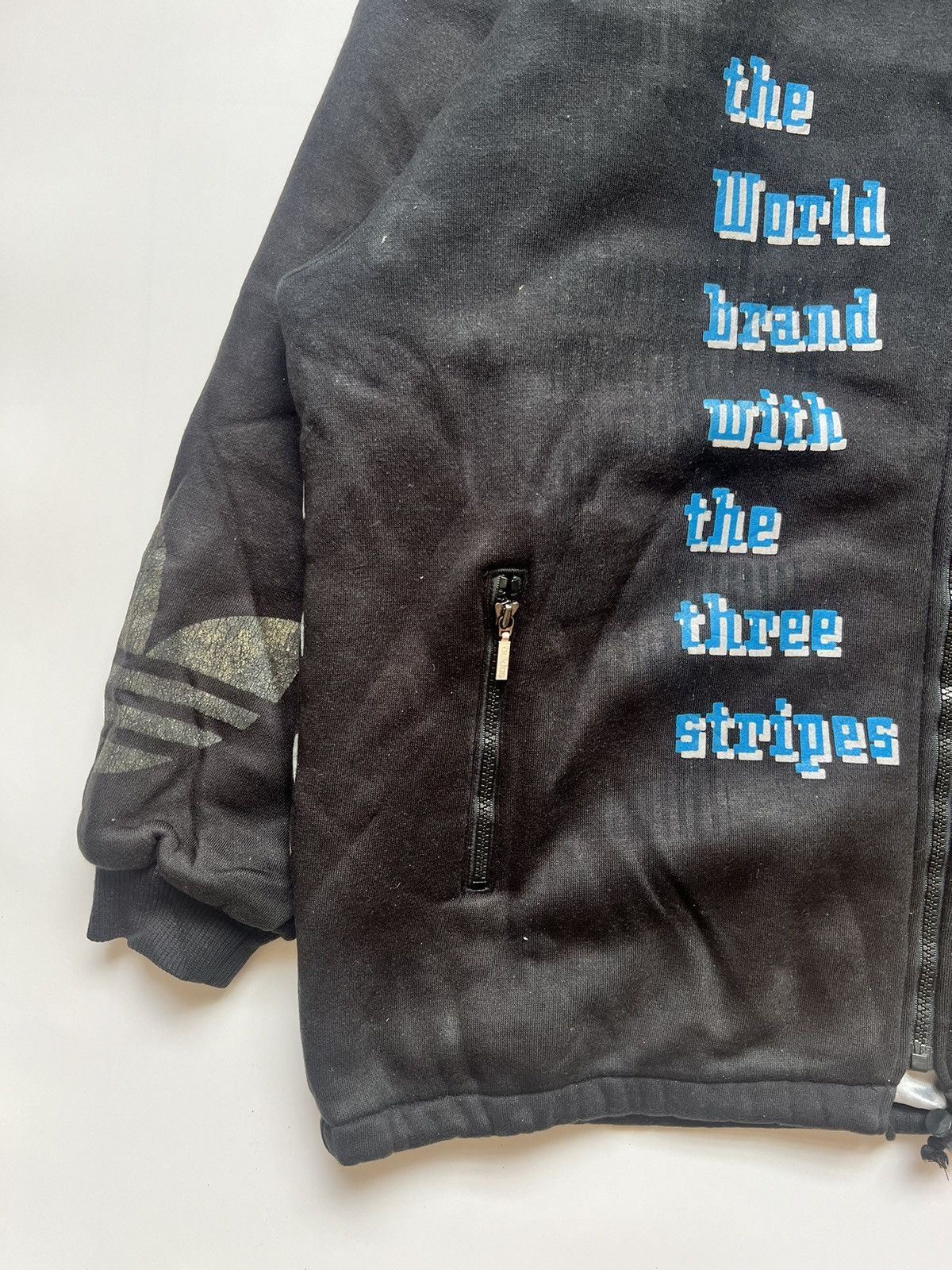 Adidas Vintage 90's Adidas Trefoil Sherpa Jacket Size US XXL / EU 58 / 5 - 3 Thumbnail