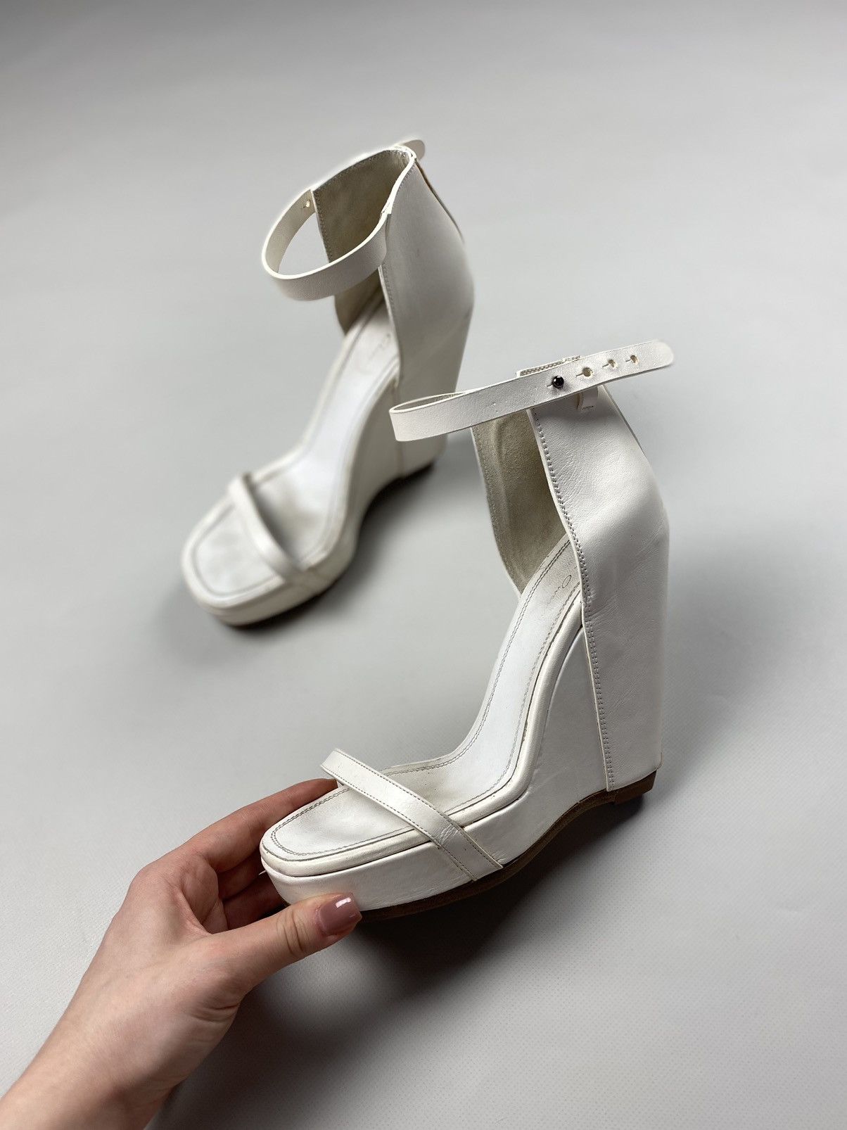 Rick Owens Rick Owens avant-garde ladies leather platform heels sandals Size US 9 / IT 39 - 8 Thumbnail