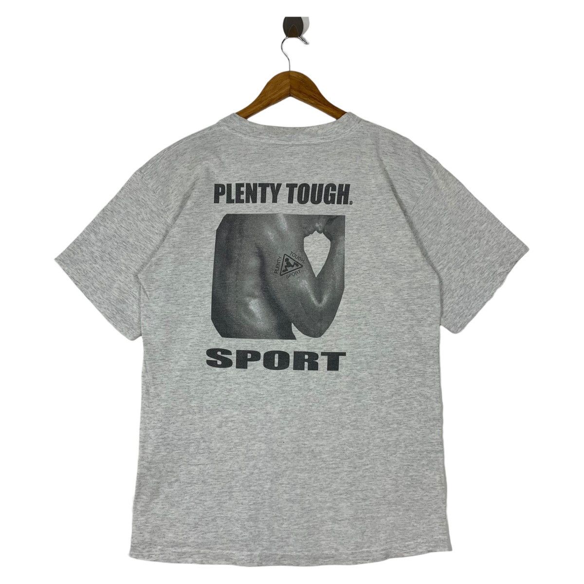 Vintage Vintage 90s PLENTY TOUGH Big bicep printed tee Size US L / EU 52-54 / 3 - 1 Thumbnail