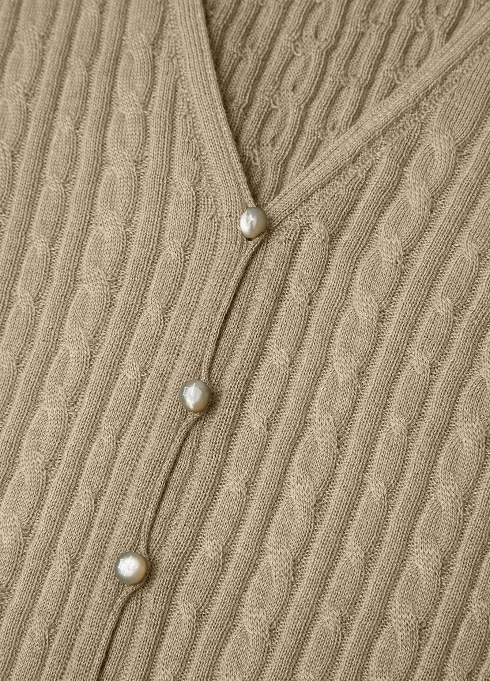 Loro Piana o1srvl11e0526 FAO2876 Rimella Cardigan in Beige Size XS / US 0-2 / IT 36-38 - 7 Thumbnail