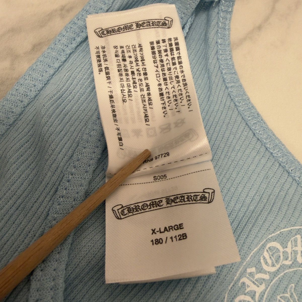 Chrome Hearts CHROME HEARTS BABY BLUE TANK TOP XL 🚫READ DESCRIPTION🚫 Size US XL / EU 56 / 4 - 6 Thumbnail