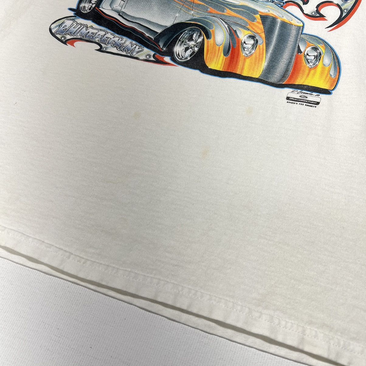 Gildan × Vintage VTG Car Hot Rod Tee Shirt White Classic Auto Retro Graphic Size US XL / EU 56 / 4 - 4 Thumbnail