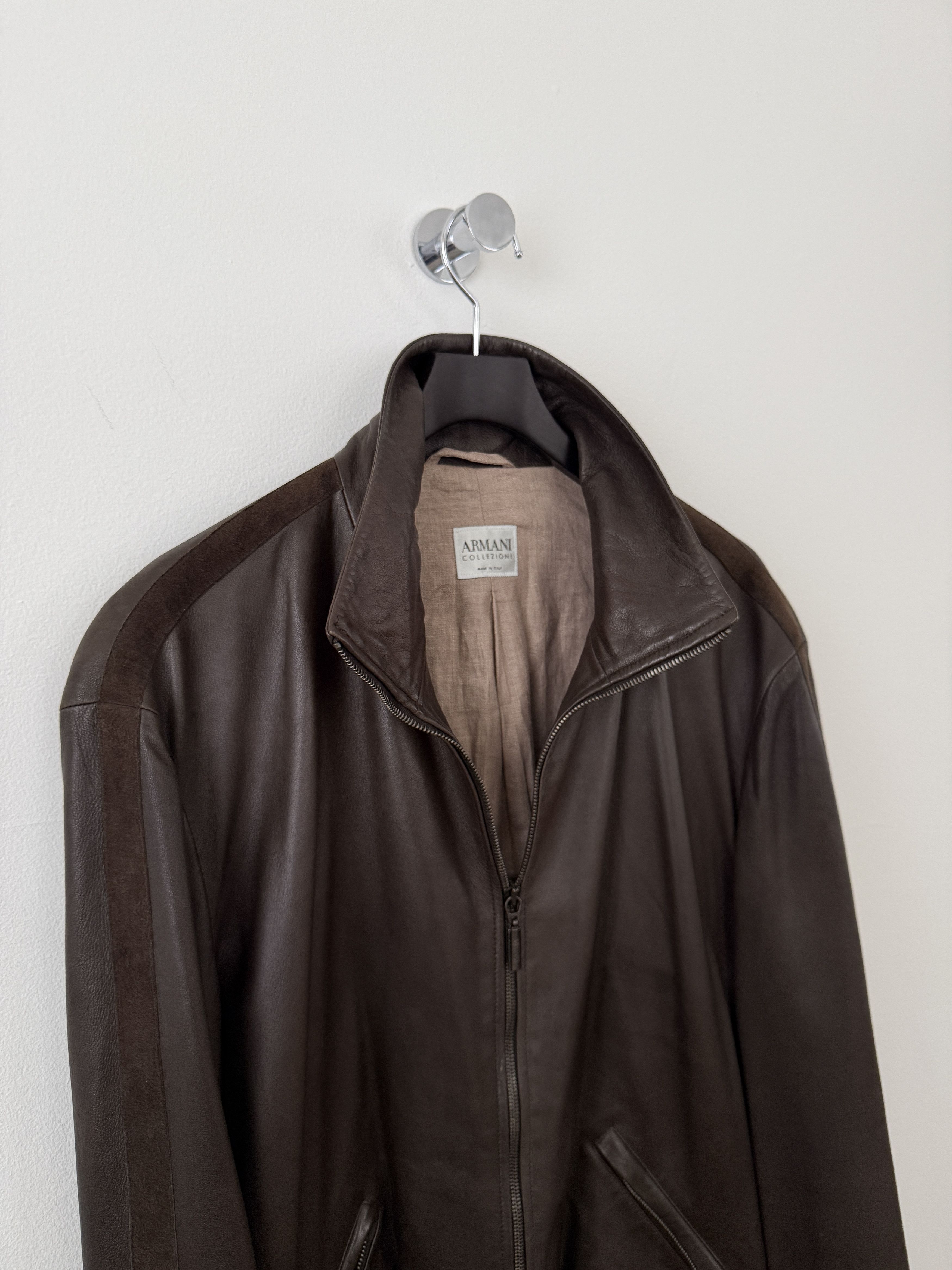 Armani Collezioni Lambskin Leather Zip Up Jacket Size US S / EU 44-46 / 1 - 10 Thumbnail