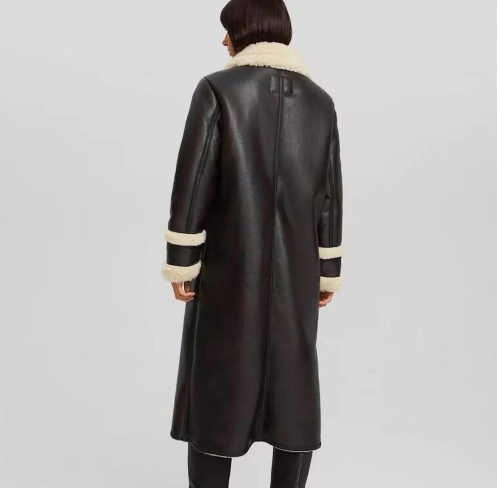 Bershka Bershka chocolate longline fur shearling coat BNWT SIZE L/12 Size L / US 10 / IT 46 - 3 Thumbnail