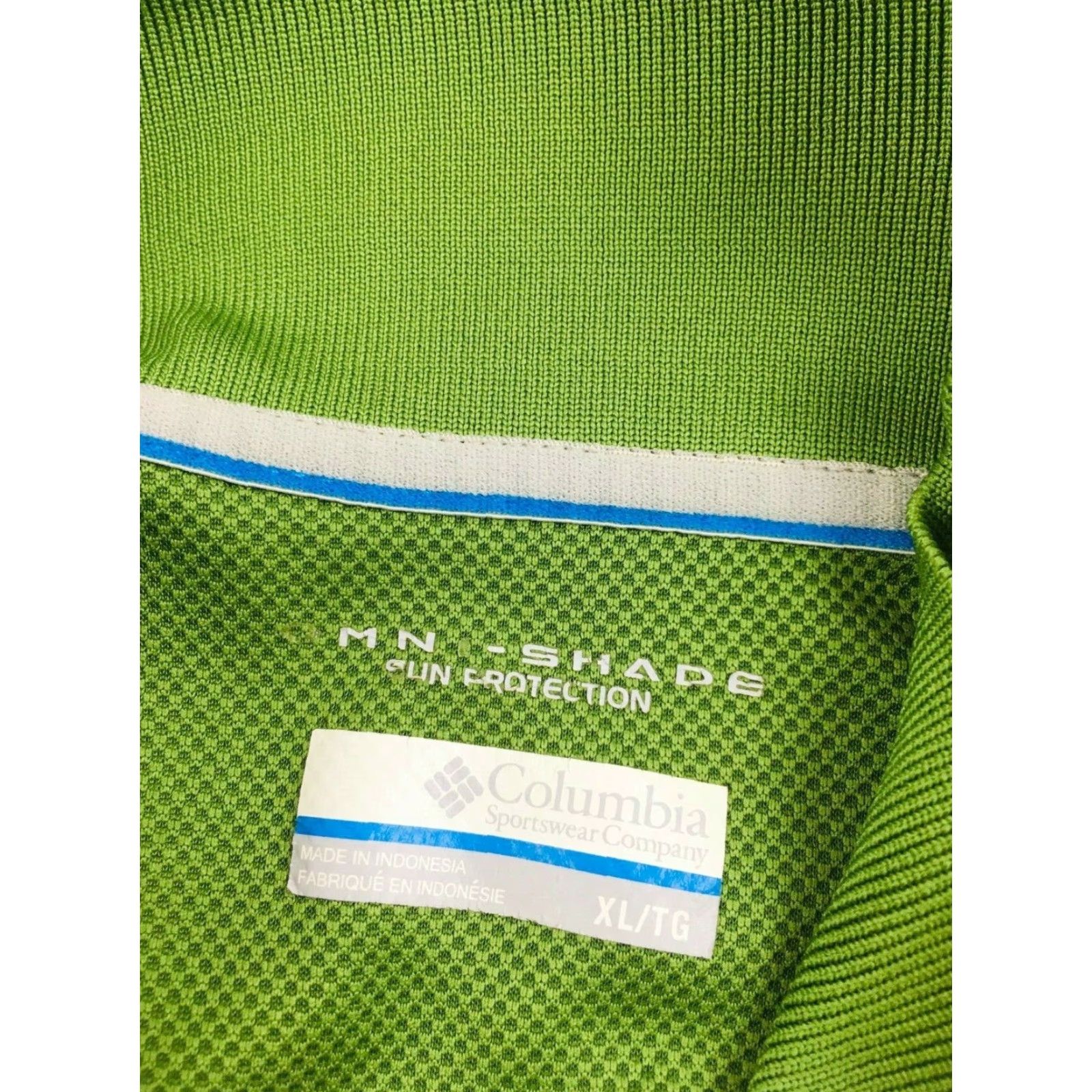 Vintage Columbia Polo Shirt Men XL Green Short Sleeve Collared ¼ Button Pull Over Polo Mens XL Green (Good Used Condition) Size US XL / EU 56 / 4 - 6 Thumbnail