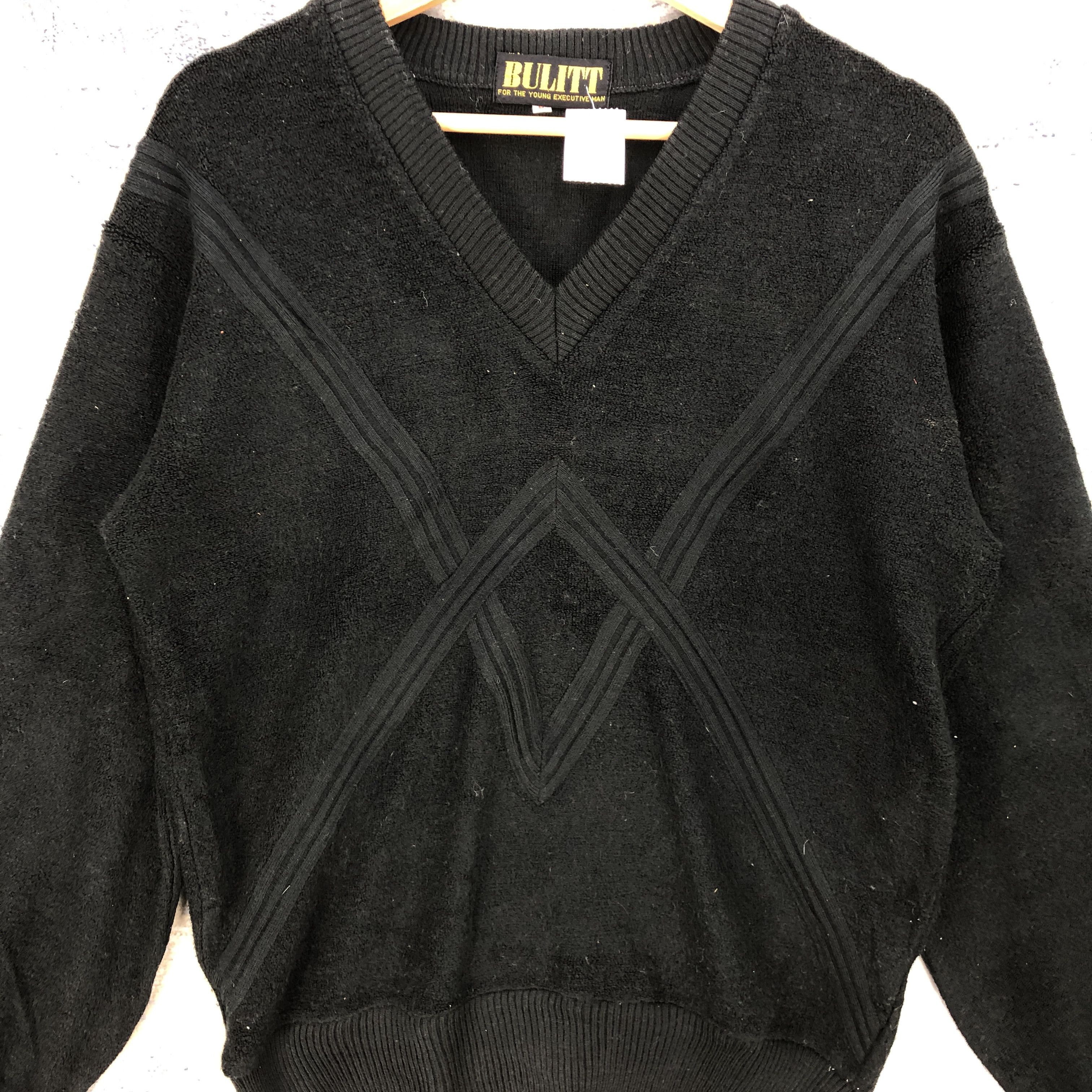 Japanese Brand Vintage 90s Bullit Wool Sweater Japanese Sweatshirt Jumper Size US L / EU 52-54 / 3 - 3 Thumbnail