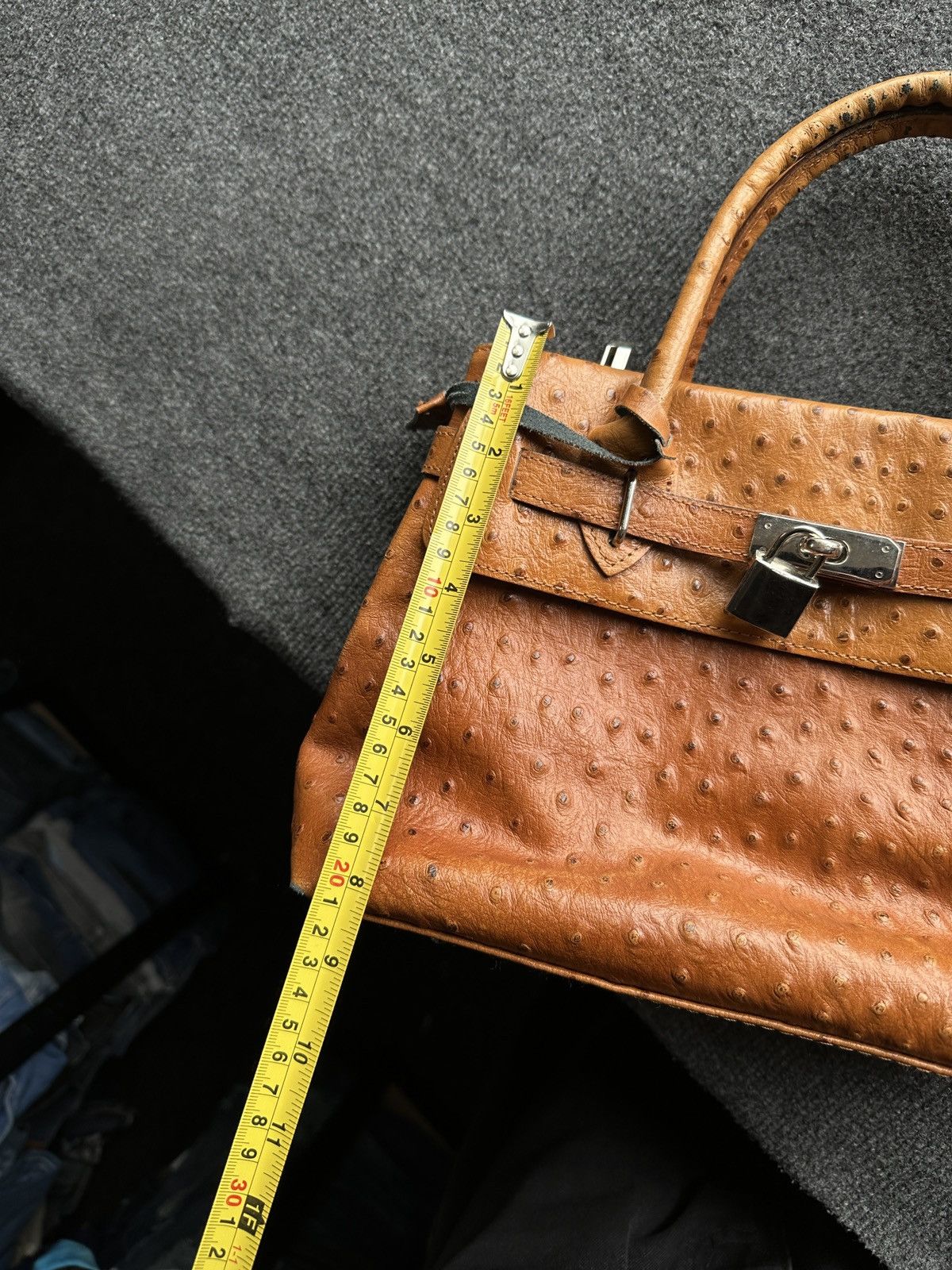 Other 🚨 WOMEN OSTRICH BROWN BIRKIN HAND BAG LUXURY kelly hermes Size ONE SIZE - 18 Thumbnail