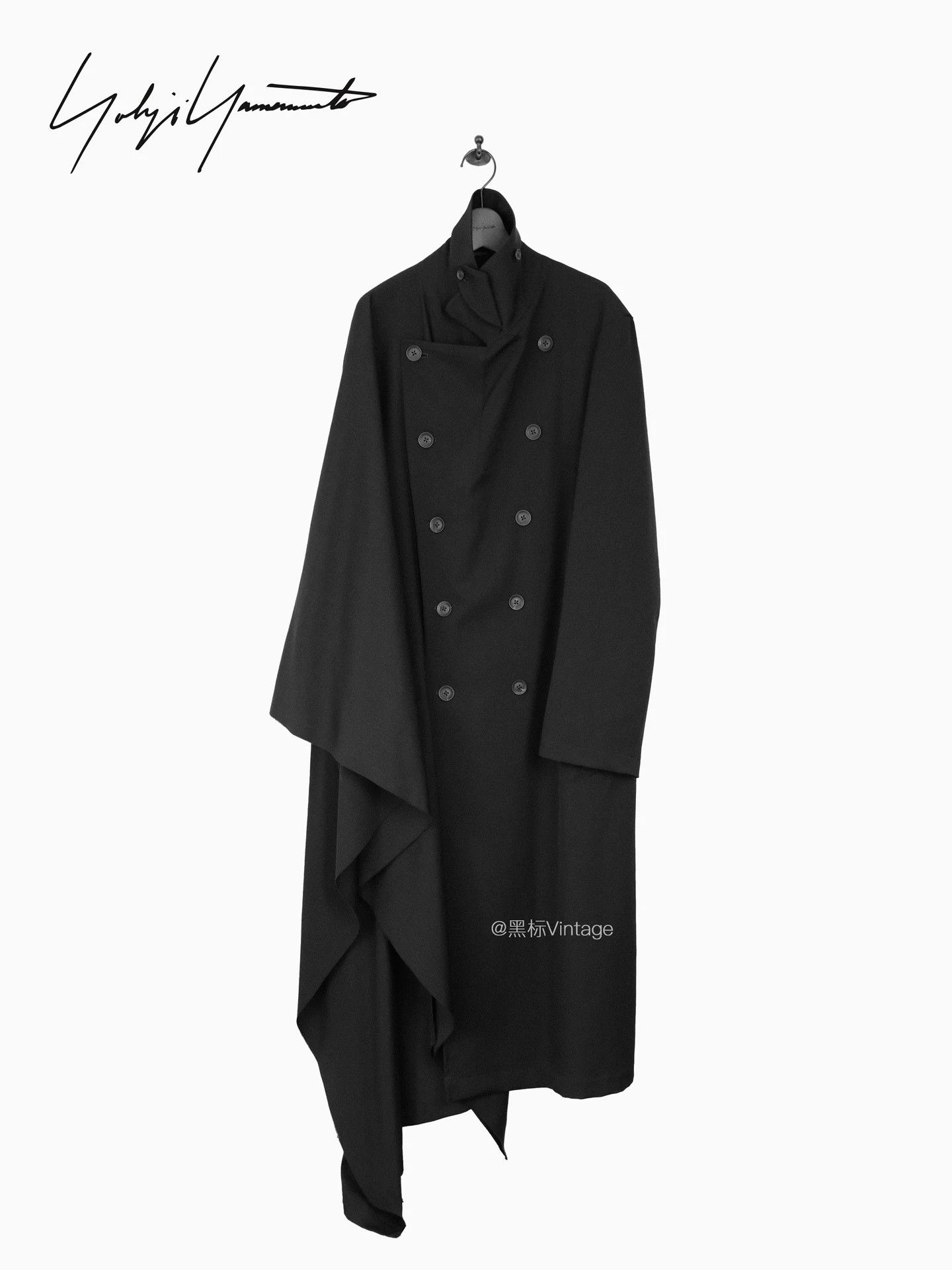 Yohji Yamamoto Yohji Yamamoto Vtg Cape Sleeve Double Breasted Coat Size US S / EU 44-46 / 1 - 1 Thumbnail