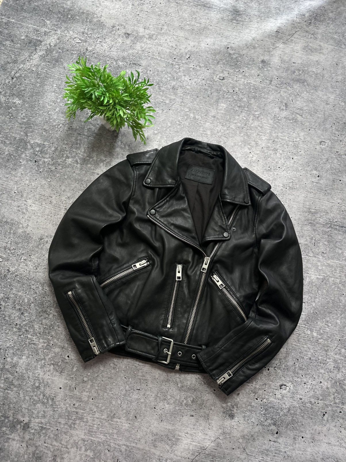Allsaints Allsaints Balfern Biker Lux Y2K Leather Zip Jacket Size S / US 4 / IT 40 - 3 Thumbnail
