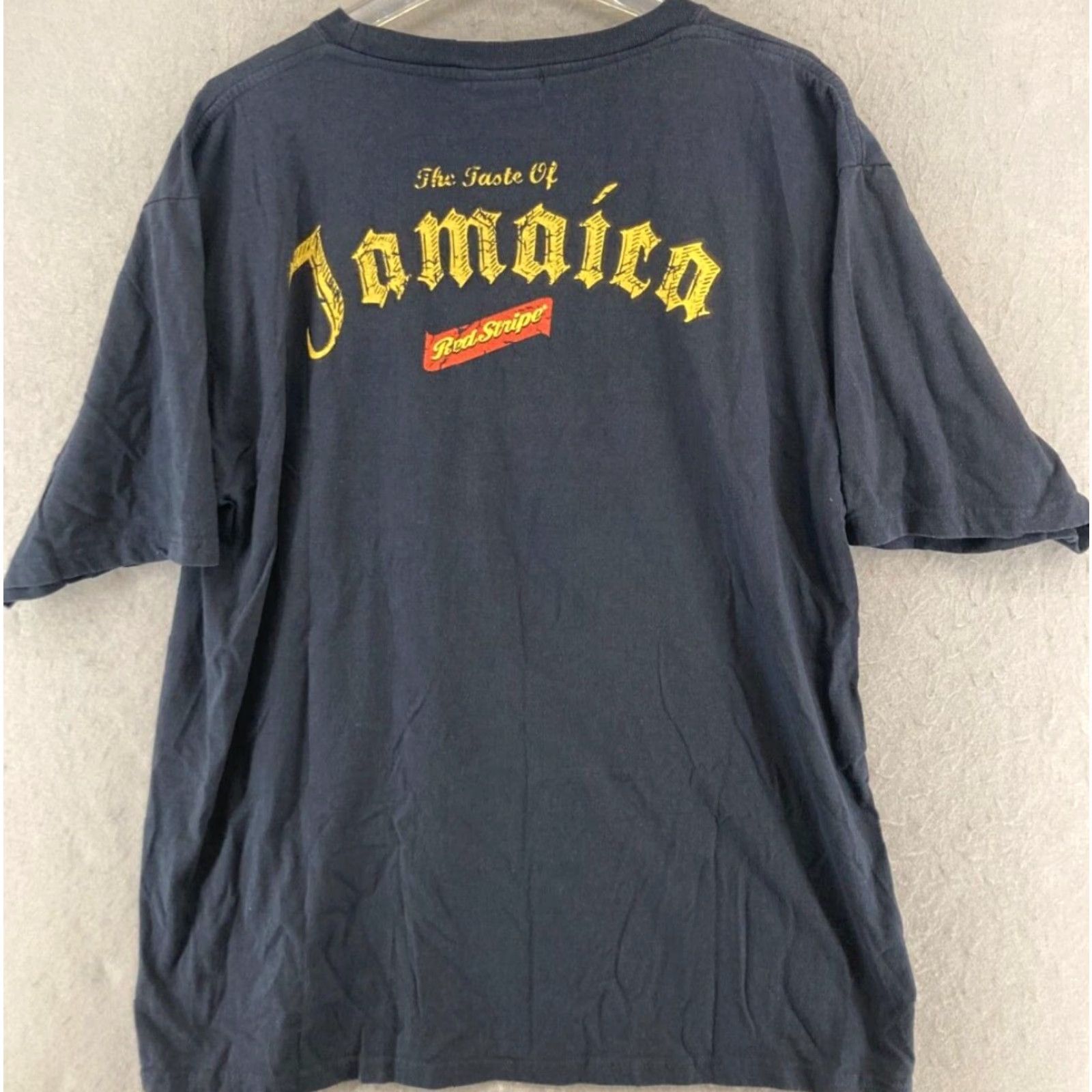 Vintage Caribbean Vacation Shirt 2XL Black Graphic Print Short Sleeve Crew Neck Cotton T-Shirt Jamaica Beer Classic Mens Size US XXL / EU 58 / 5 - 7 Thumbnail