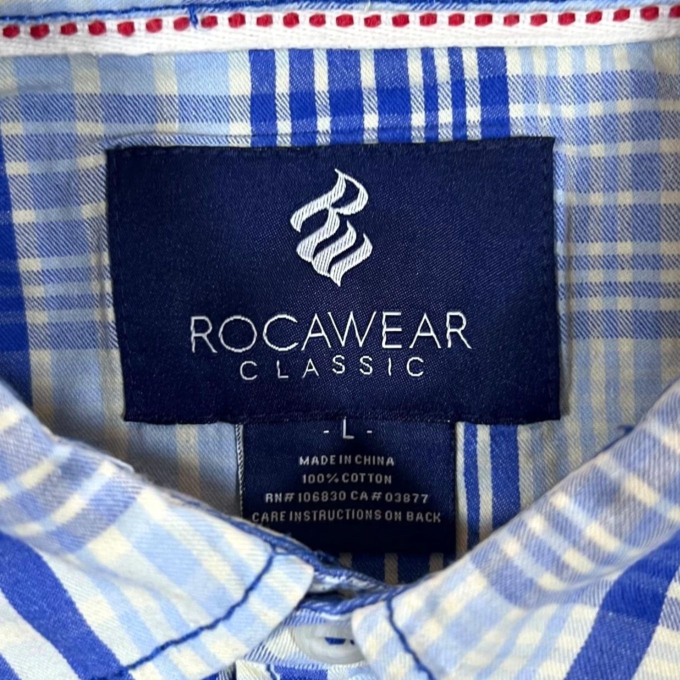 Rocawear Rocawear Long Sleeve Shirt Button-Up Western Style Check Blue L Large Hip Hop Y2K Size US L / EU 52-54 / 3 - 5 Thumbnail