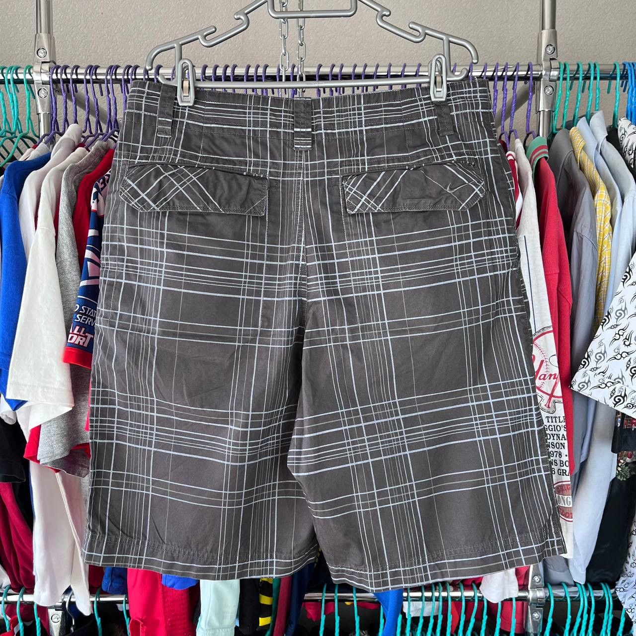Nike × Vintage Vintage Nike Check Shorts The Athletic Dept Size US 33 - 1 Thumbnail