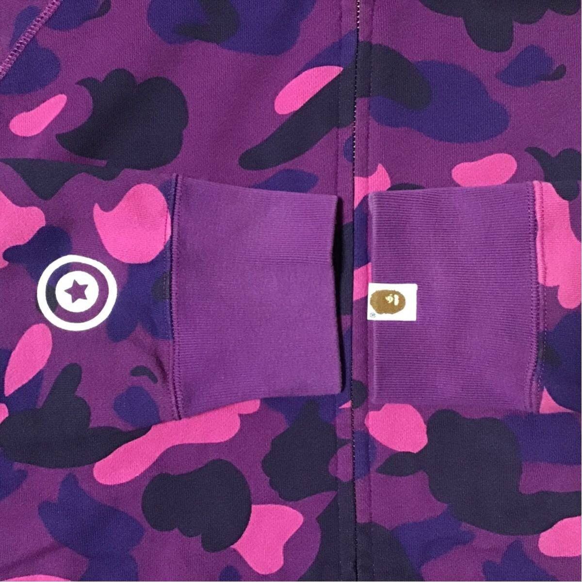 Bape BAPE Shark full zip hoodie Purple camo a bathing ape PONR Size US L / EU 52-54 / 3 - 6 Thumbnail