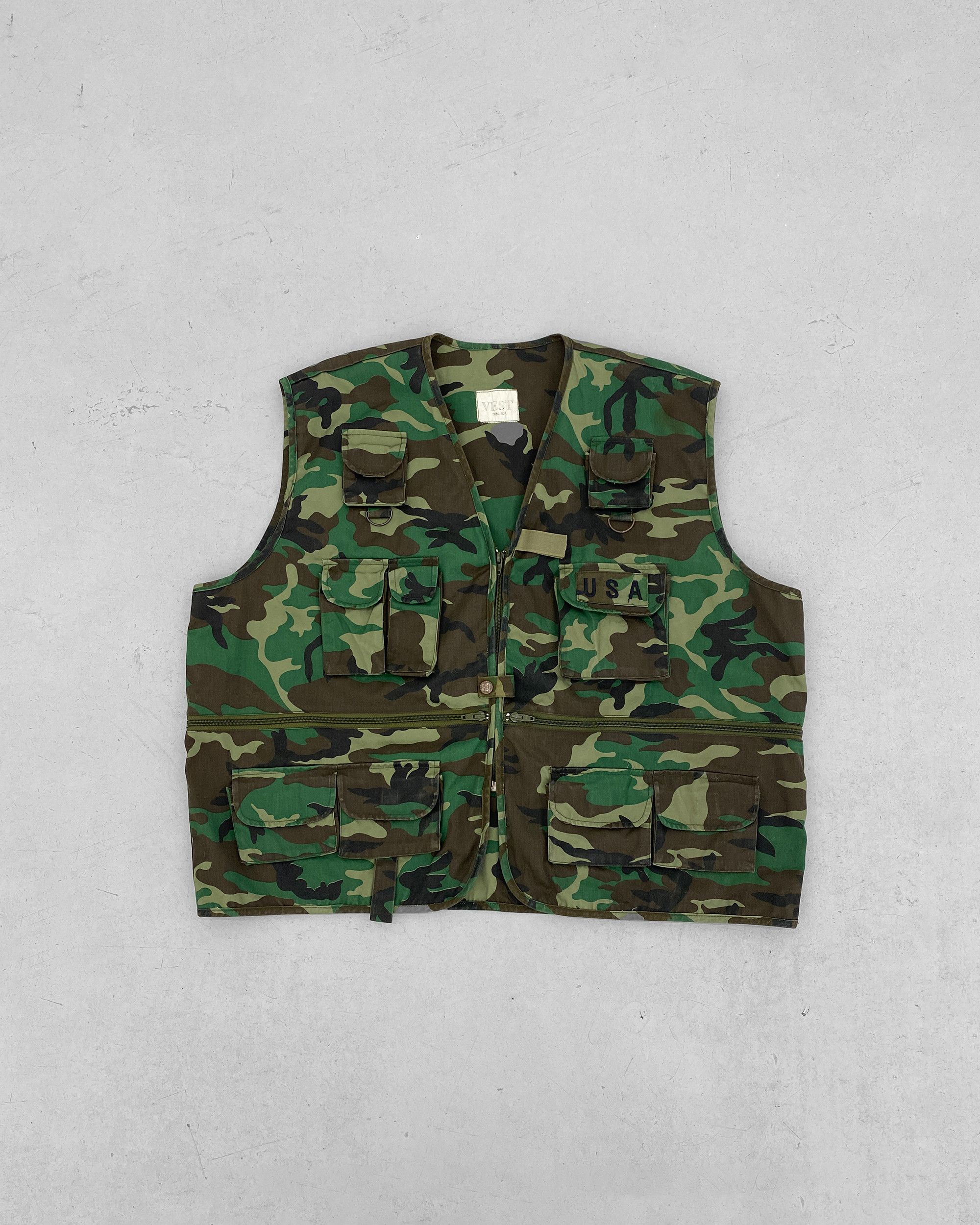 1990s Camo USA Vest