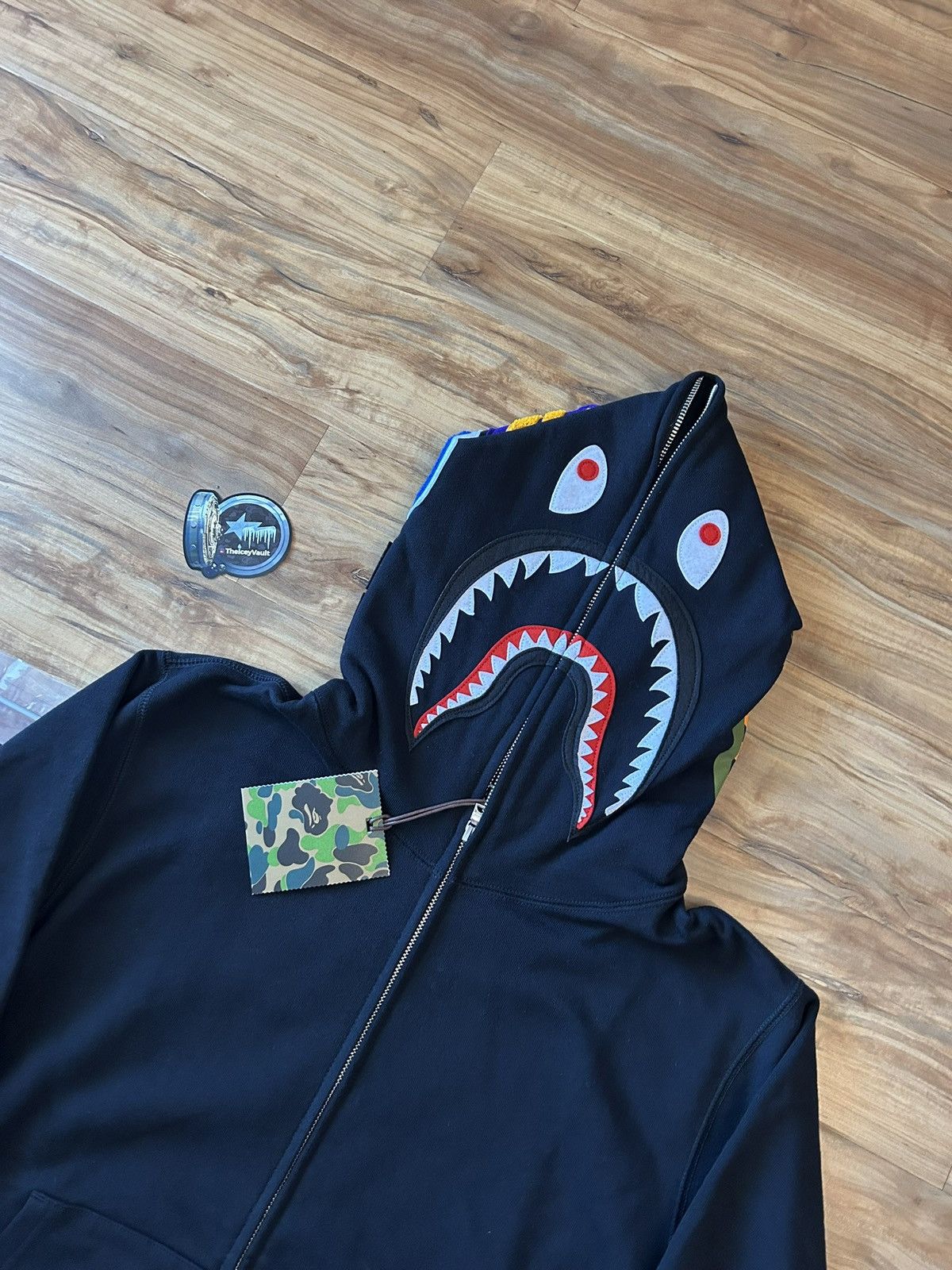 NEW Bape Black Shark Full Zip Hoodie