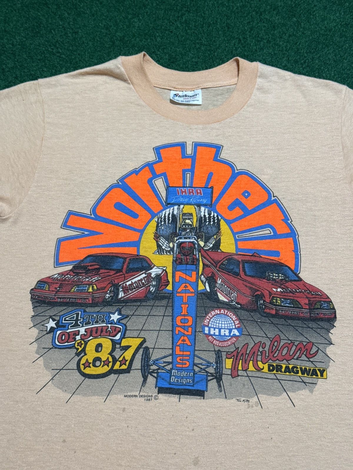 Vintage 80s Drag Racing IHRA Motorcraft World Nationals S/M T Shirt Size US S / EU 44-46 / 1 - 3 Thumbnail