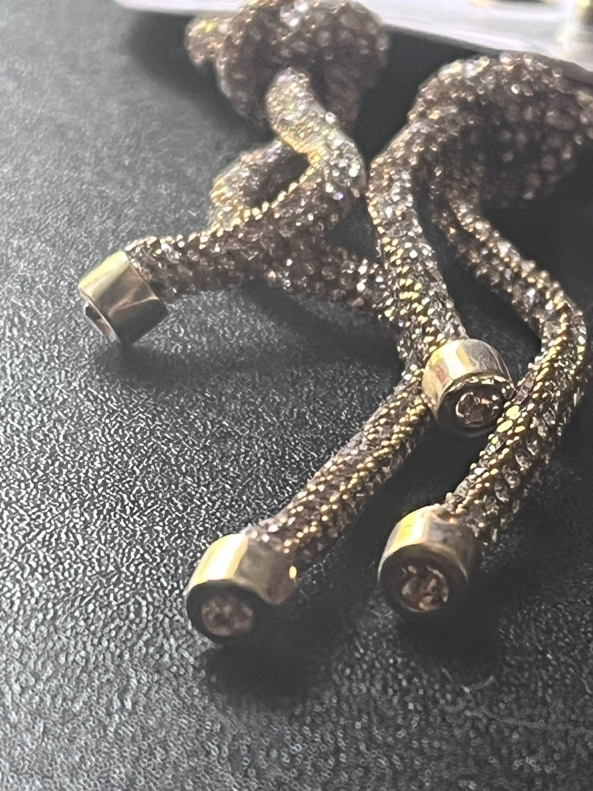 Other A New Day Rhinestone Pave Knotted Rope Gold Tone Earrings Size ONE SIZE - 4 Thumbnail