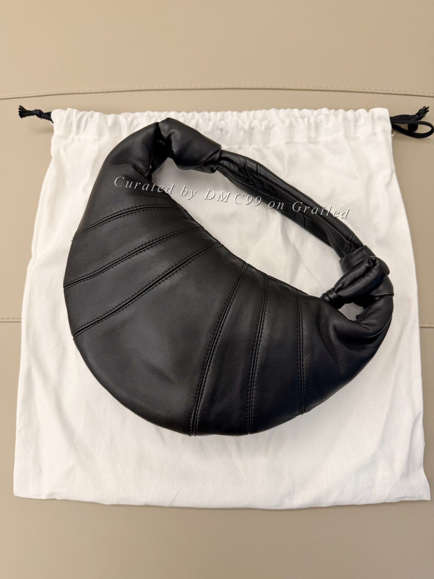 Lemaire Lemaire Black Croissant Hobo Bag Size ONE SIZE - 4 Thumbnail