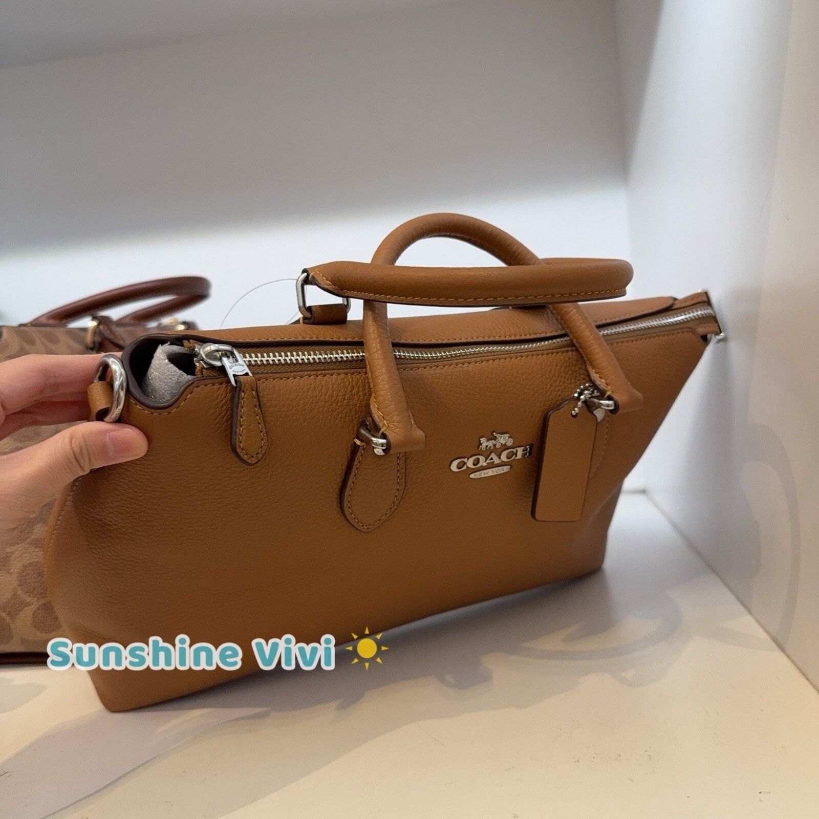 Coach NWT COACH Georgia Satchel CR156 Silver/Light Saddle Size ONE SIZE - 5 Thumbnail