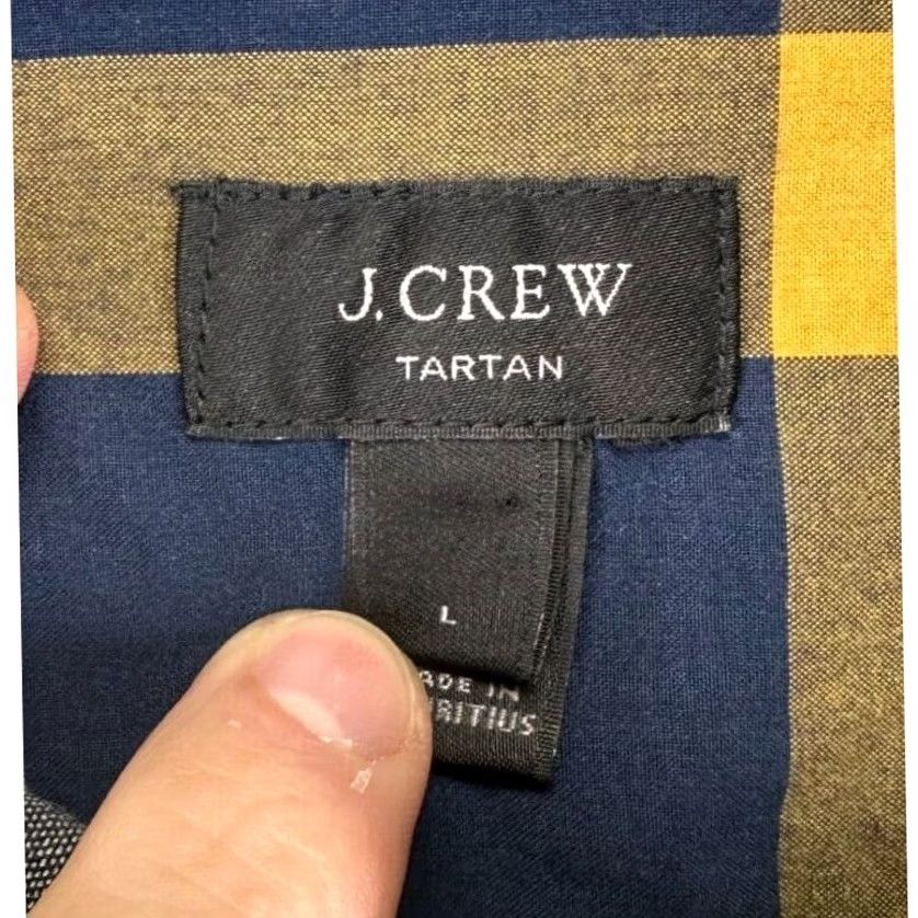 J.Crew J.CREW Shirt Mens Large Yellow Plaid Tartan Button-Up Long Sleeve Button-Down Collar Casual Size US L / EU 52-54 / 3 - 4 Thumbnail