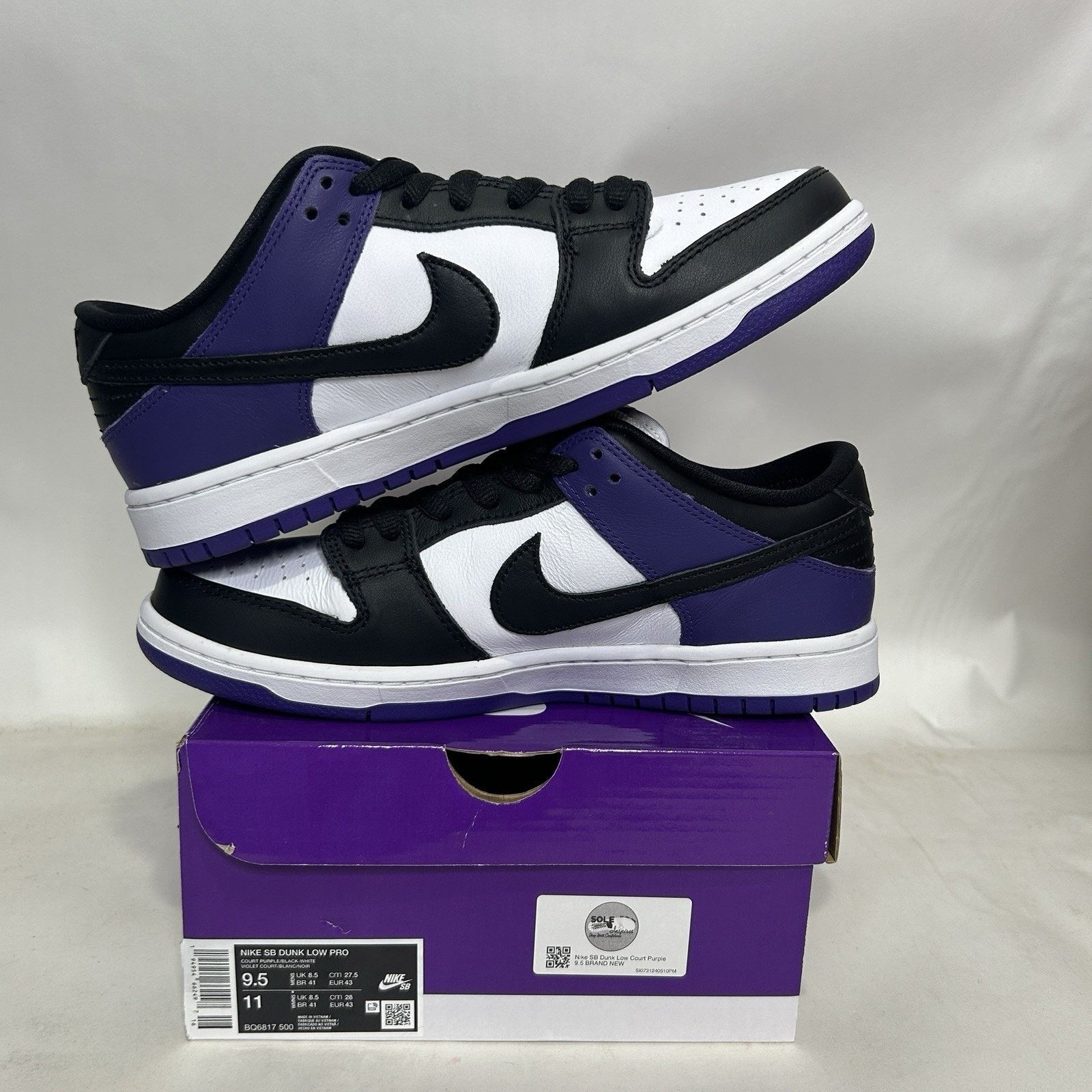 Nike Nike SB Dunk Low Pro “Court Purple” Size US 9.5 / EU 42-43 - 3 Thumbnail