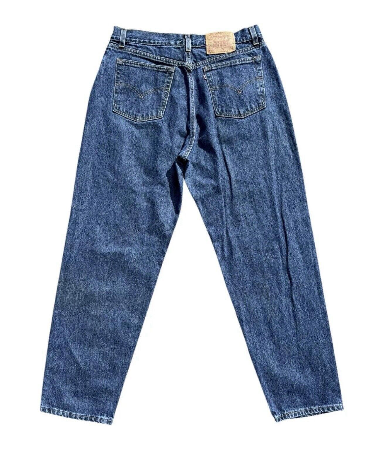 Levi's Vintage Levis 560 90s Blue Wash Loose Fit Jeans Womens 14 Size 36" / US 14 / IT 50 - 2 Thumbnail