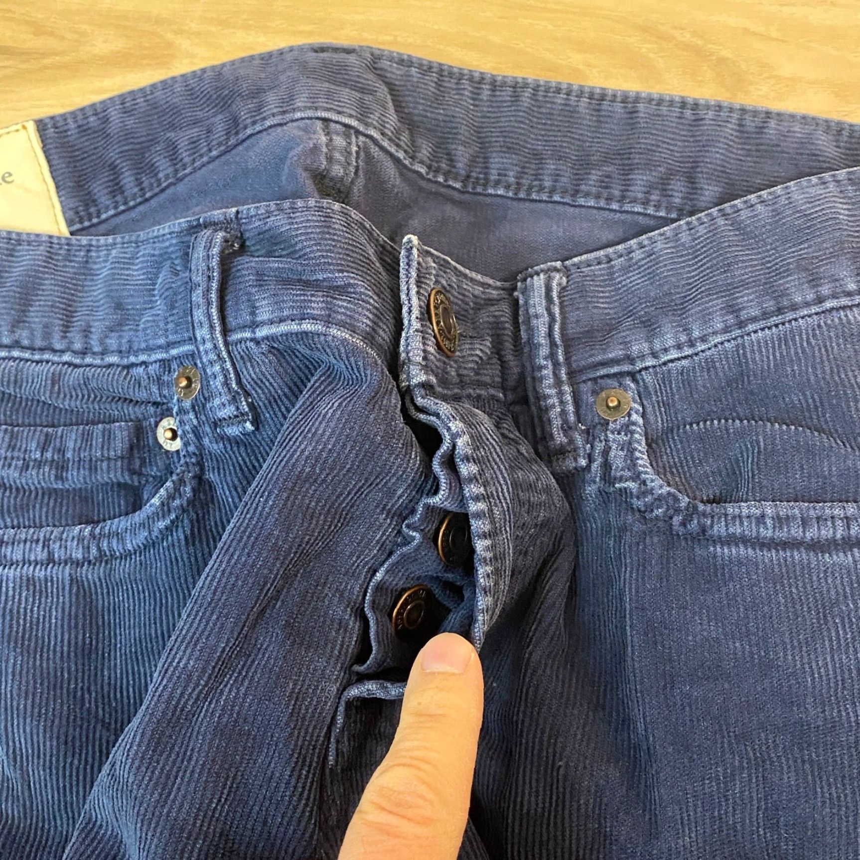 Abercrombie & Fitch Abercrombie Fitch Mens Corduroy Skinny Pants Navy Blue W30 L32 Size US 30 / EU 46 - 3 Thumbnail