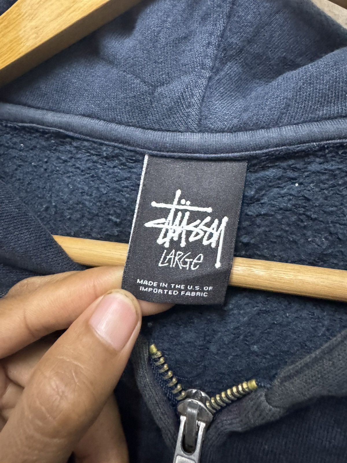 Stussy Stussy MADE IN USA hoodie pullover Size US L / EU 52-54 / 3 - 6 Thumbnail