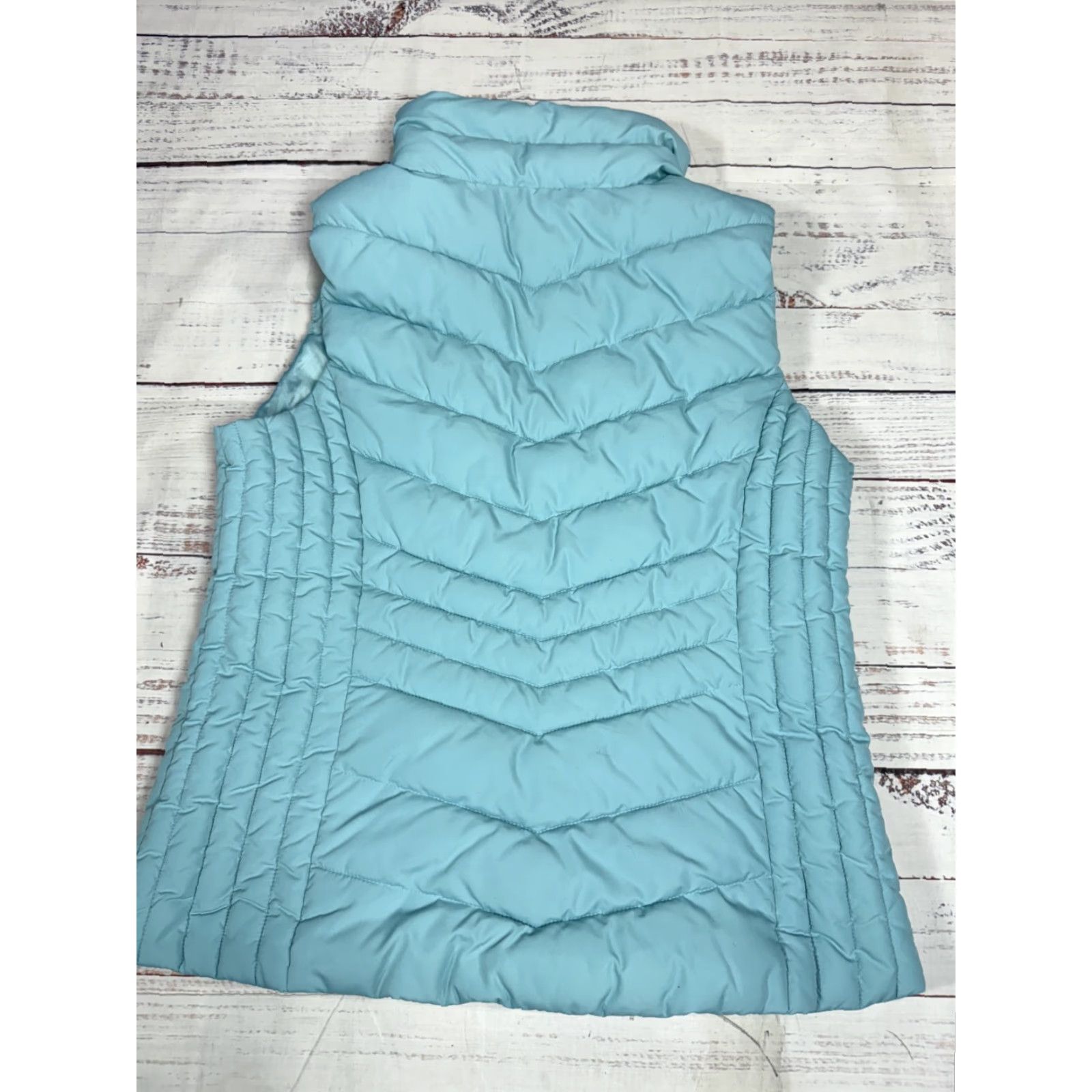 Talbots Talbots Women's Blue Quilted Insulated Vest Outdoor Full Zip Sleeveless Sz M Stepped Sleeveless Quilted Vest Insulated Blue Size M / US 6-8 / IT 42-44 - 3 Thumbnail