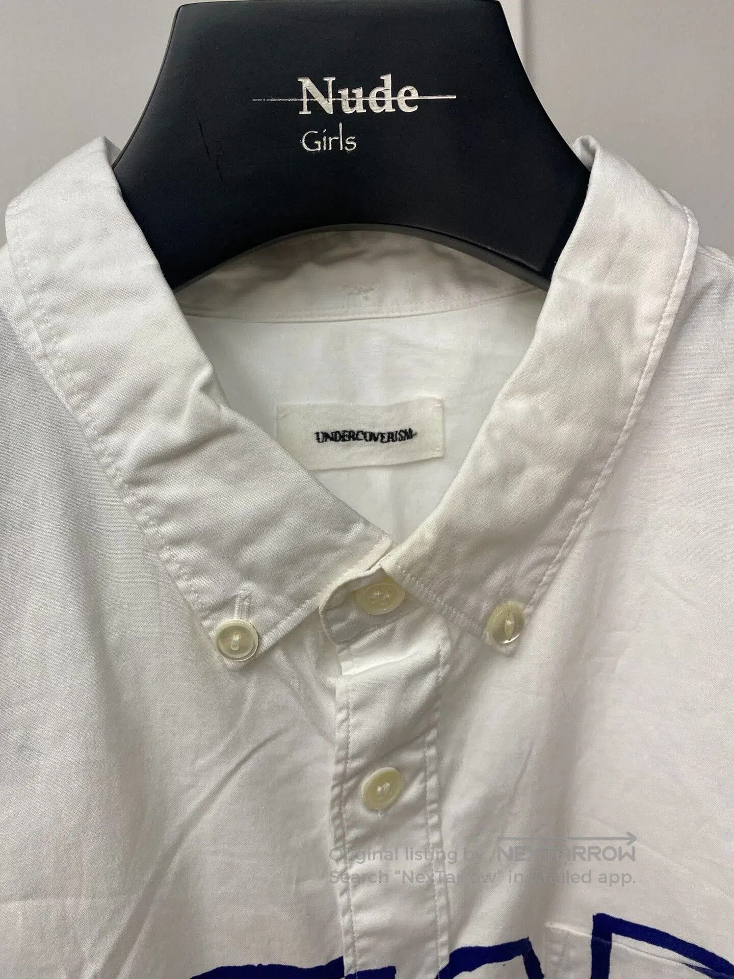 Comme des Garcons undercover white long sleeve shirt with text. Size US M / EU 48-50 / 2 - 3 Thumbnail