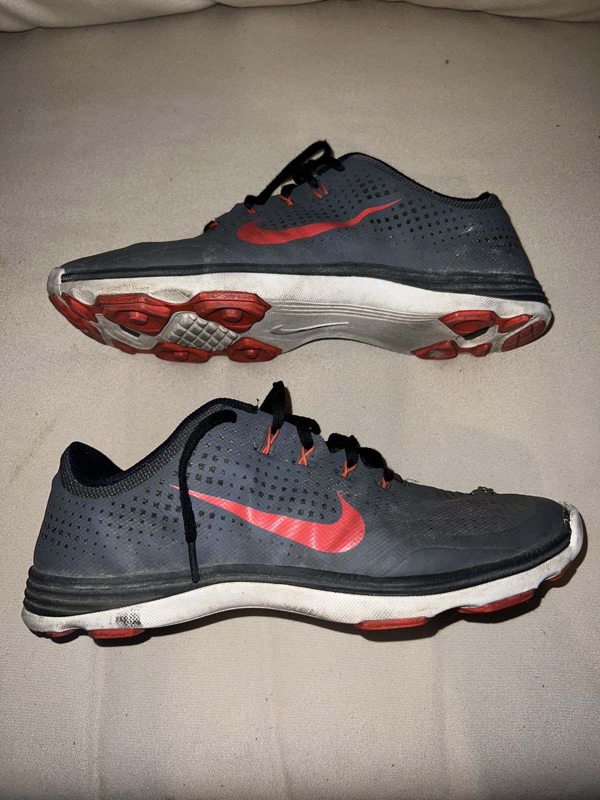 Nike Nike Lunarlon Cypress Mens Gray Red Golf Shoes Grailed