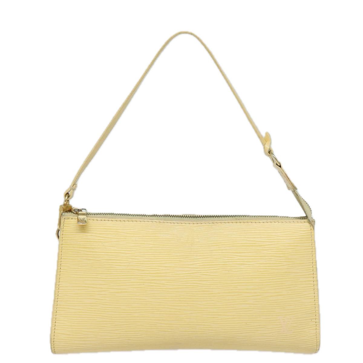 Louis Vuitton Pochette Accessoire Ecru Leather Clutch Bag (Pre-Owned) Size ONE SIZE - 1 Thumbnail