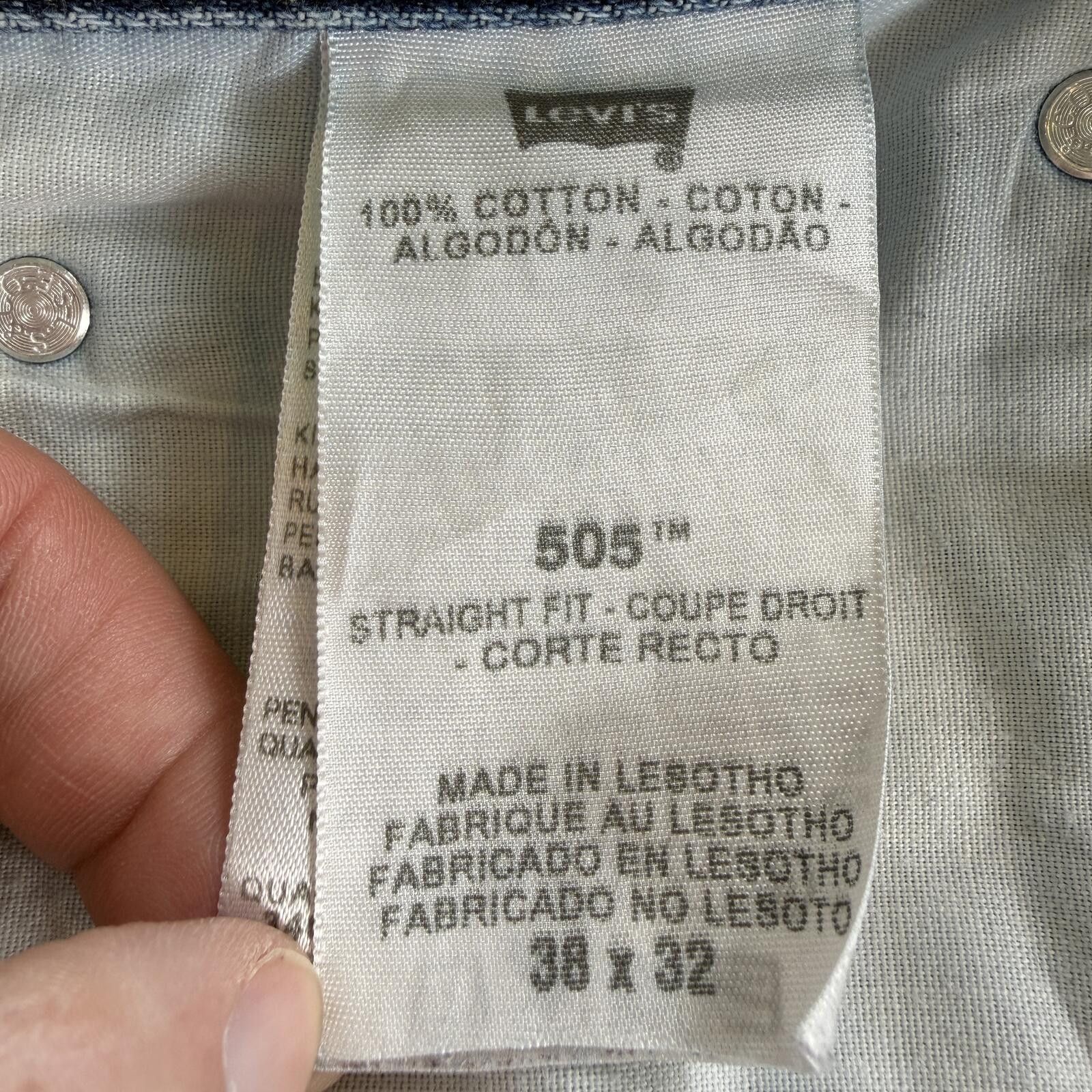 Levi's Levis 505 Straight Fit Jeans Mens 38x30 Y2K Faded Wash Denim Size US 38 / EU 54 - 7 Thumbnail