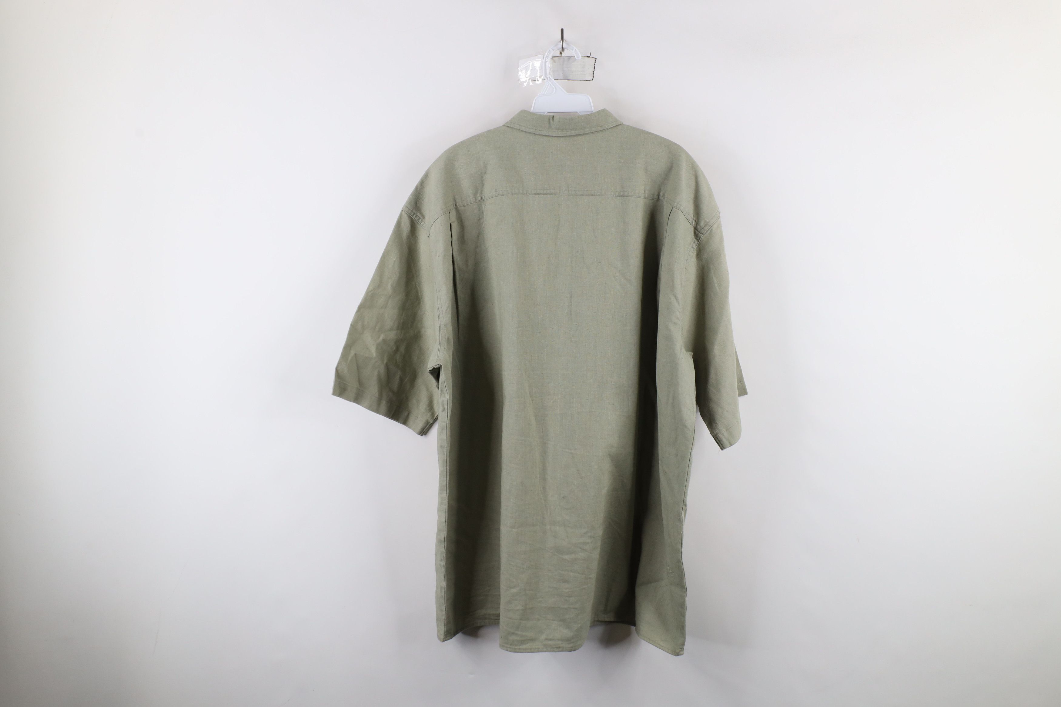Vintage Vintage 90s Streetwear Blend Short Sleeve Button Shirt Green Size US XL / EU 56 / 4 - 8 Thumbnail