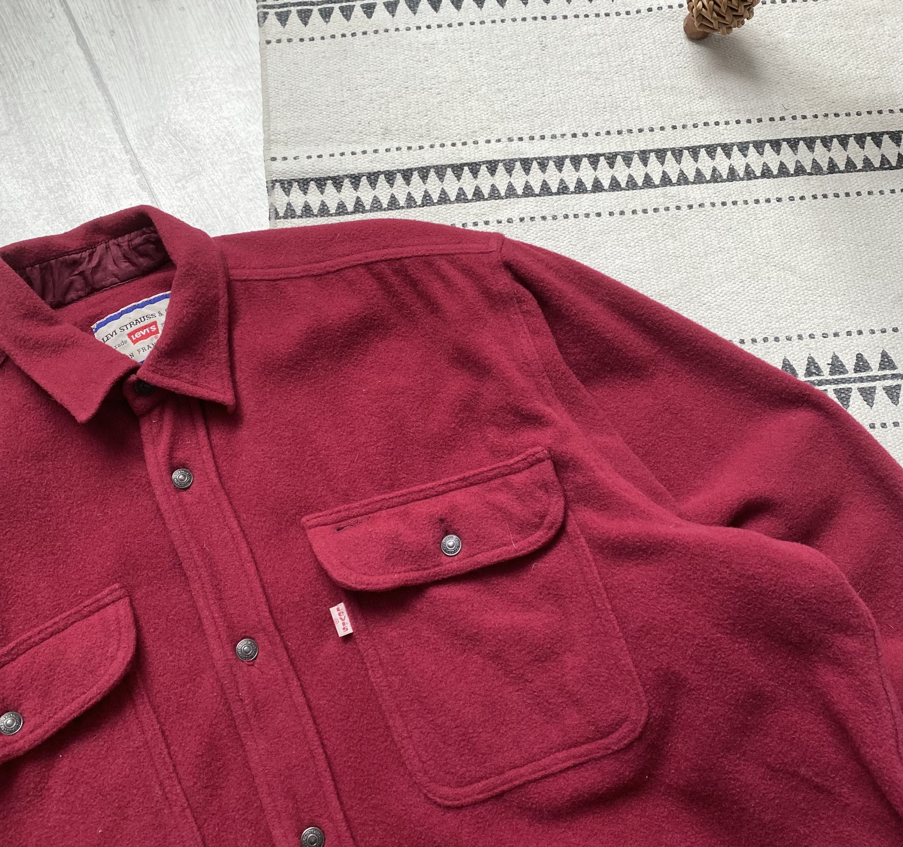 Levi's Vintage Clothing 🪓 Vintage Levis Wool heavy Overshirt Jacket Size US XL / EU 56 / 4 - 5 Thumbnail