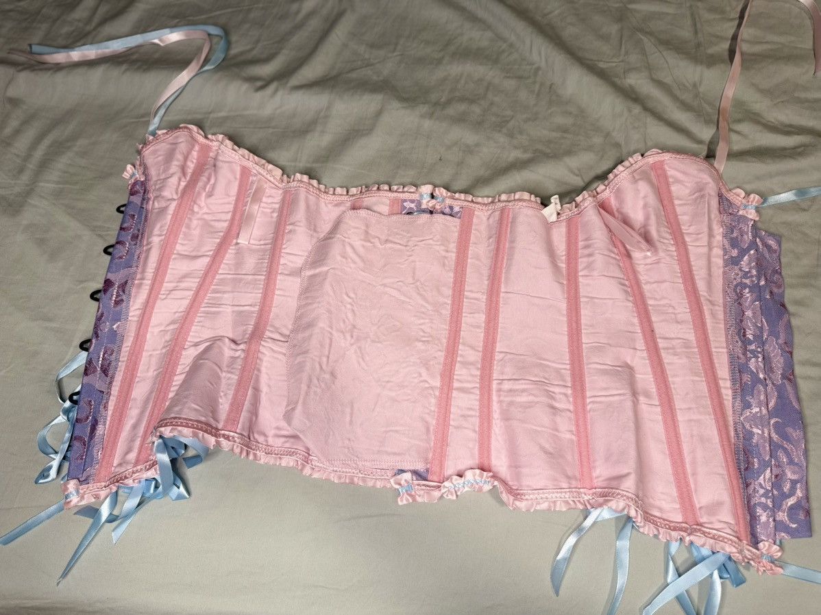 Other Pink & Purple Brocade Corset Top – Size S Size ONE SIZE - 2 Thumbnail