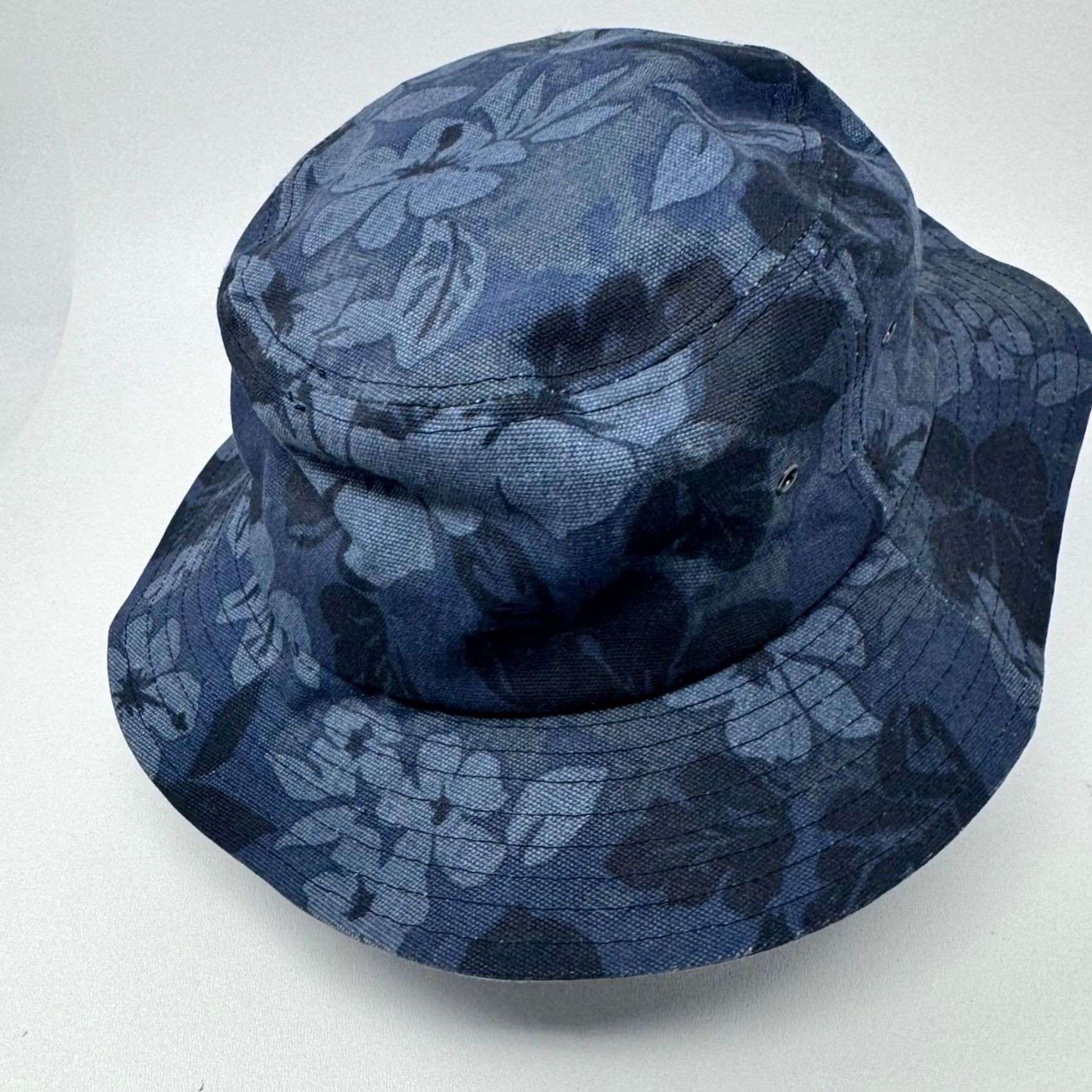 Abercrombie & Fitch Abercrombie & Fitch Bucket Hat OS Unisex Adults Cotton Canvas Floral Blue Lined Summer Spring Casual Outdoor Hats Men Women Size ONE SIZE - 4 Thumbnail