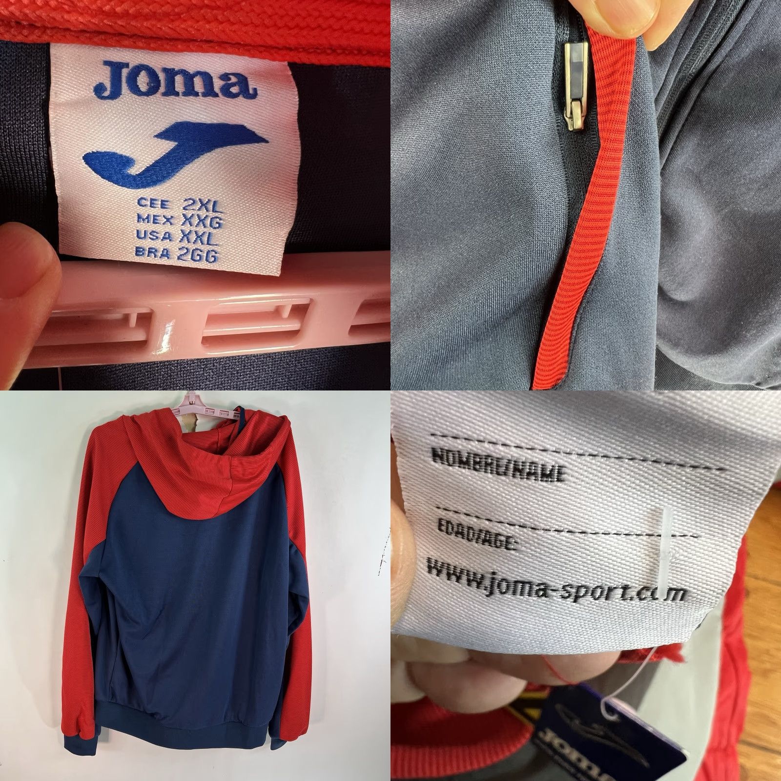 Joma Joma Uniformed Legacy 2011 FC Warmup Jacket Mens 2XL Colorblock Blue/Red Jacket Size US XXL / EU 58 / 5 - 8 Thumbnail