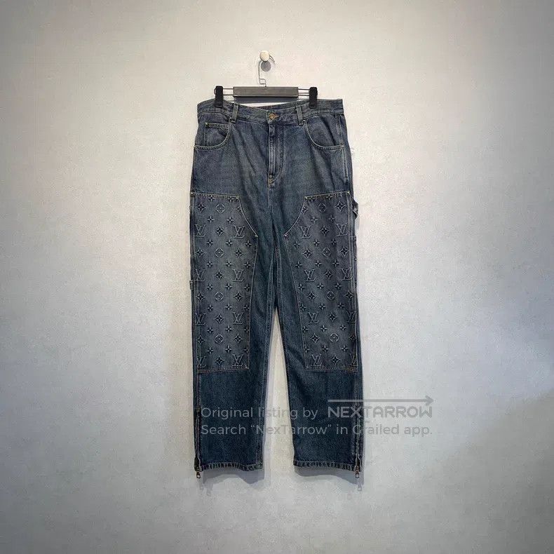 Louis Vuitton Louis Vuitton Embossed presbyopic jeans Size US 34 / EU 50 - 1 Thumbnail
