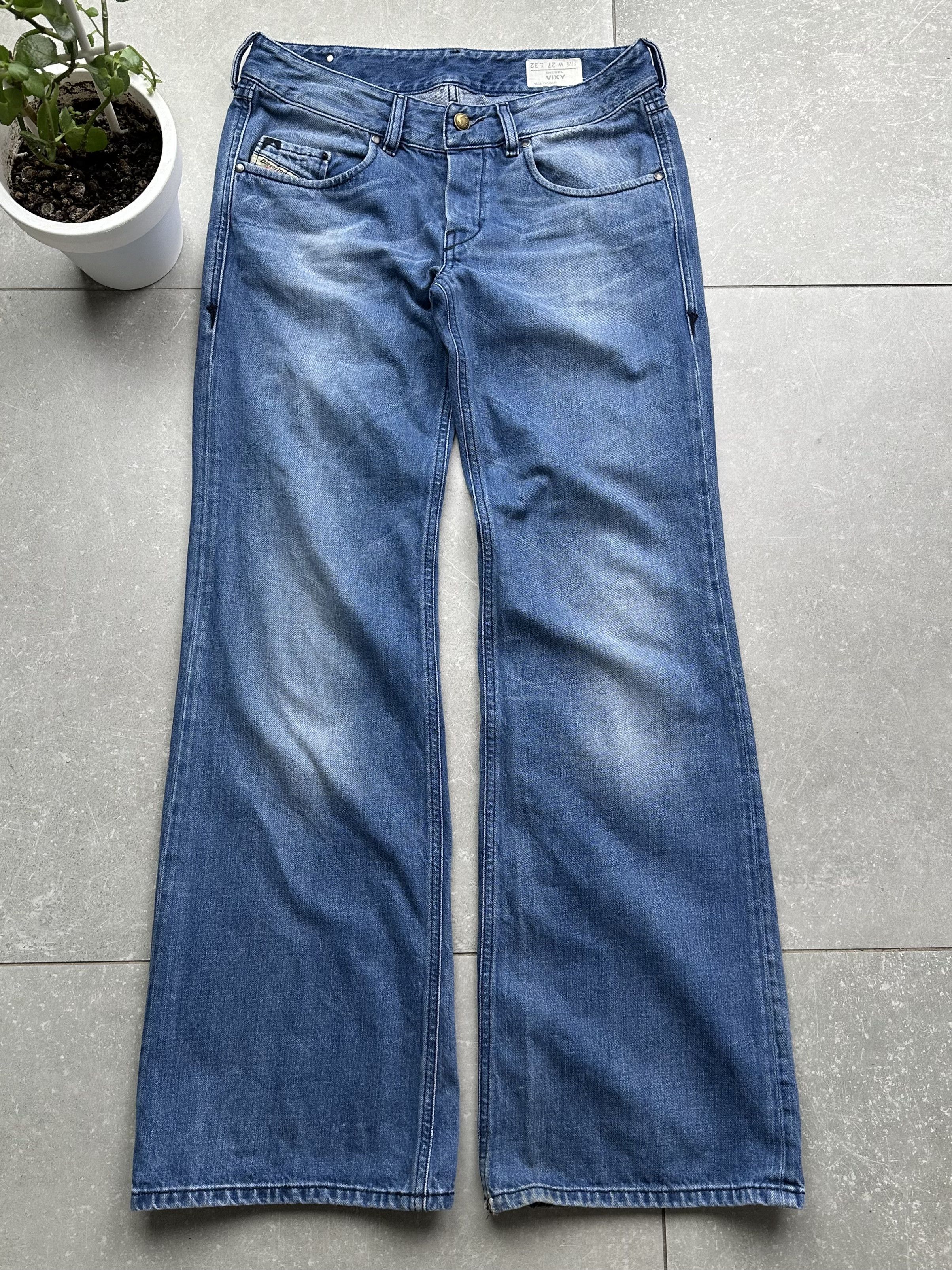 image of Avant Garde x Diesel Vintage Wide Flare Jeans in Blue, Women's (Size 27)