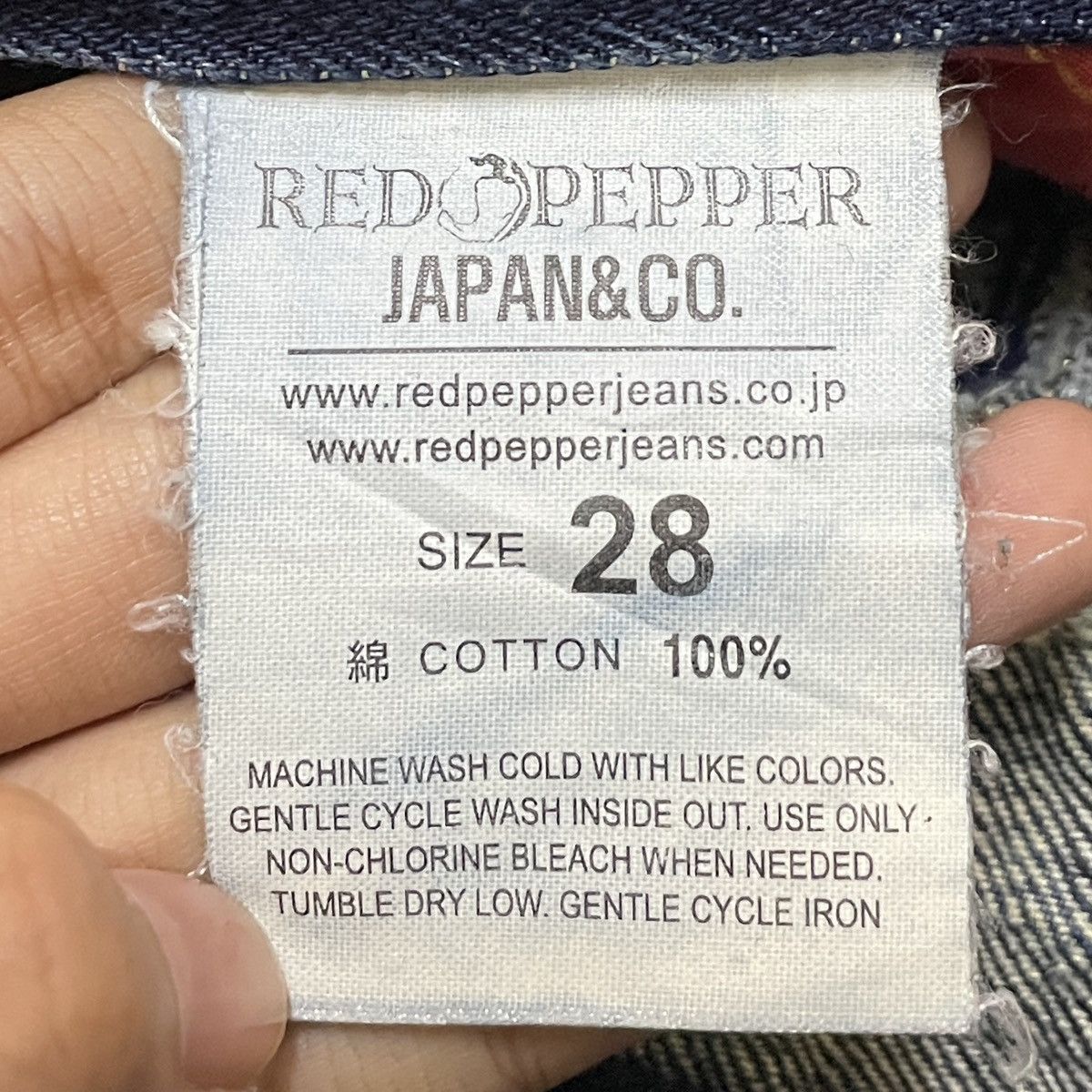 Le Grande Bleu (L.G.B.) Rare Design Vintage Brand Red Pepper Distressed Jeans 1990s Size US 28 / EU 44 - 10 Thumbnail