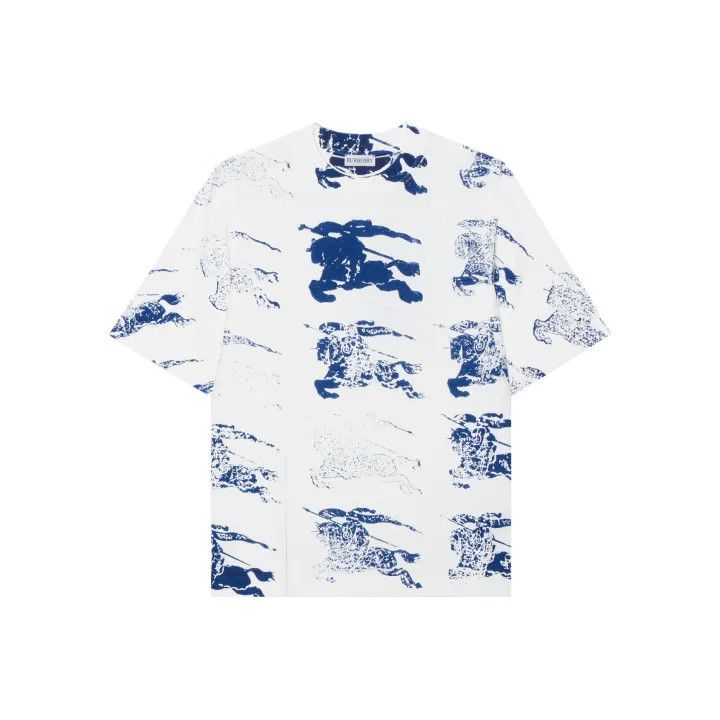 Burberry Burberry Logo Print Short Sleeve T-Shirt 0079 Size L / US 10 / IT 46 - 1 Thumbnail
