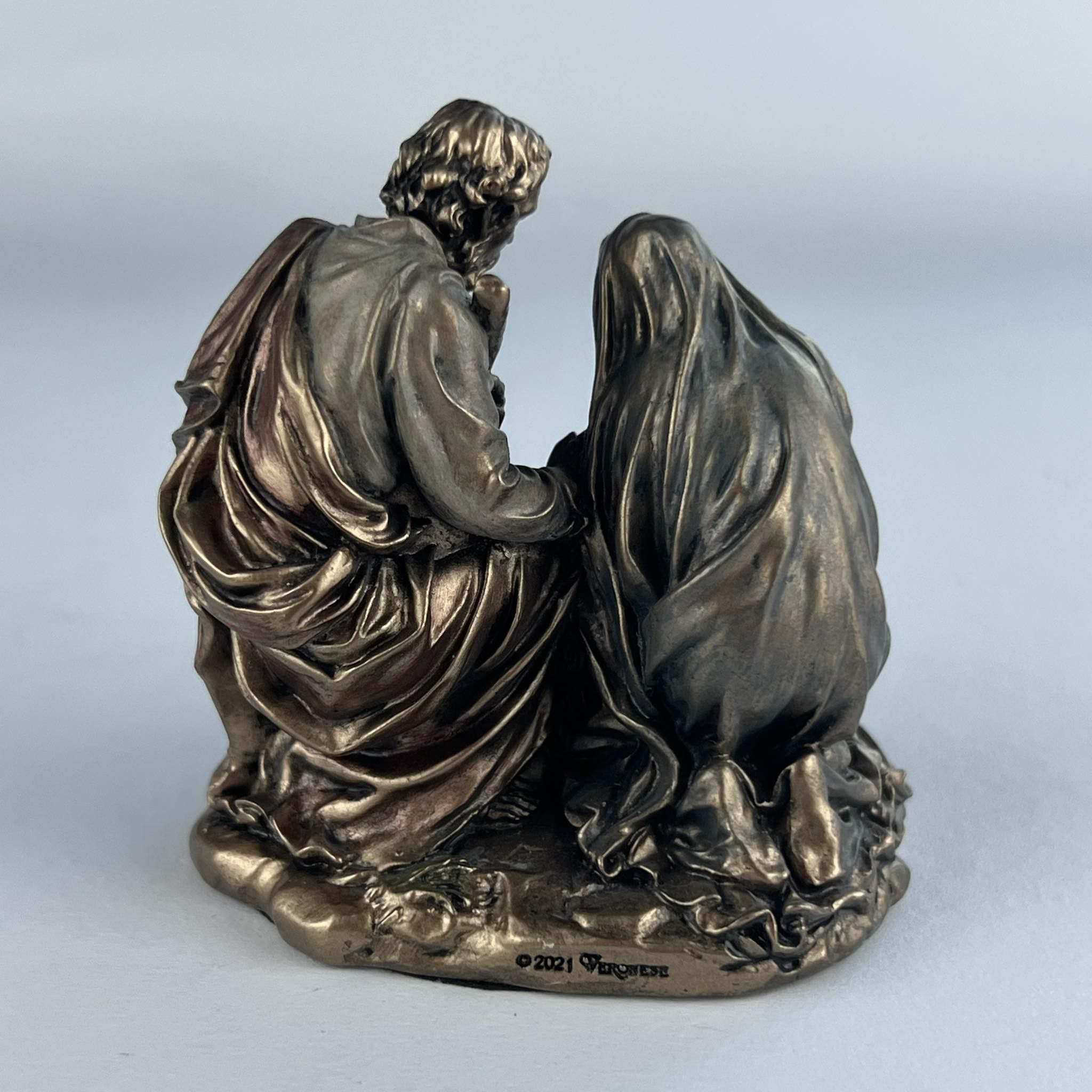 Vintage Beautiful small Figure Polystone Bronze Decor Made in Italy Size ONE SIZE - 4 Thumbnail