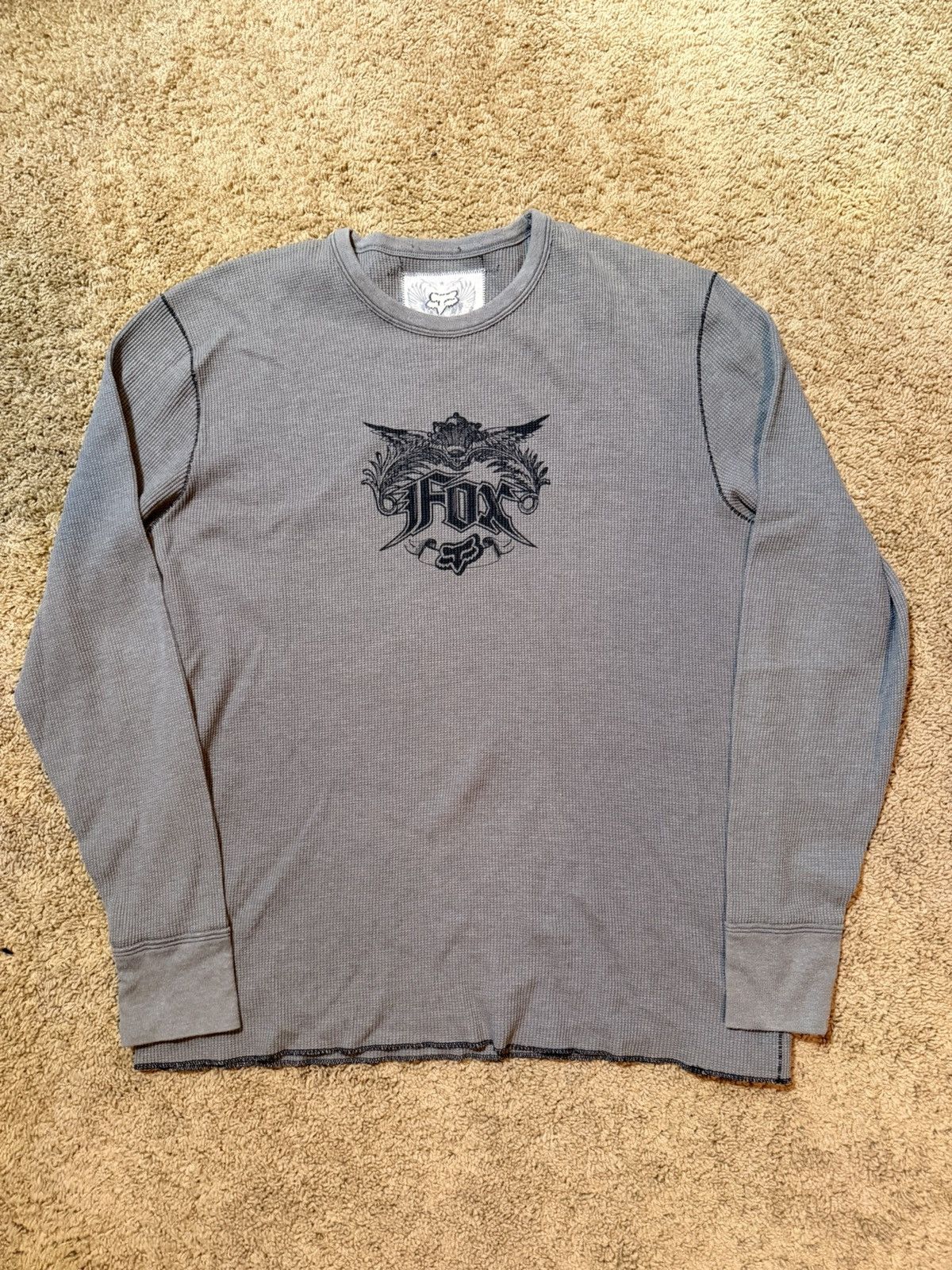 Fox Racing Fox Racing waffle long sleeve y2k fits XL tagged XXL Size US XL / EU 56 / 4 - 1 Thumbnail