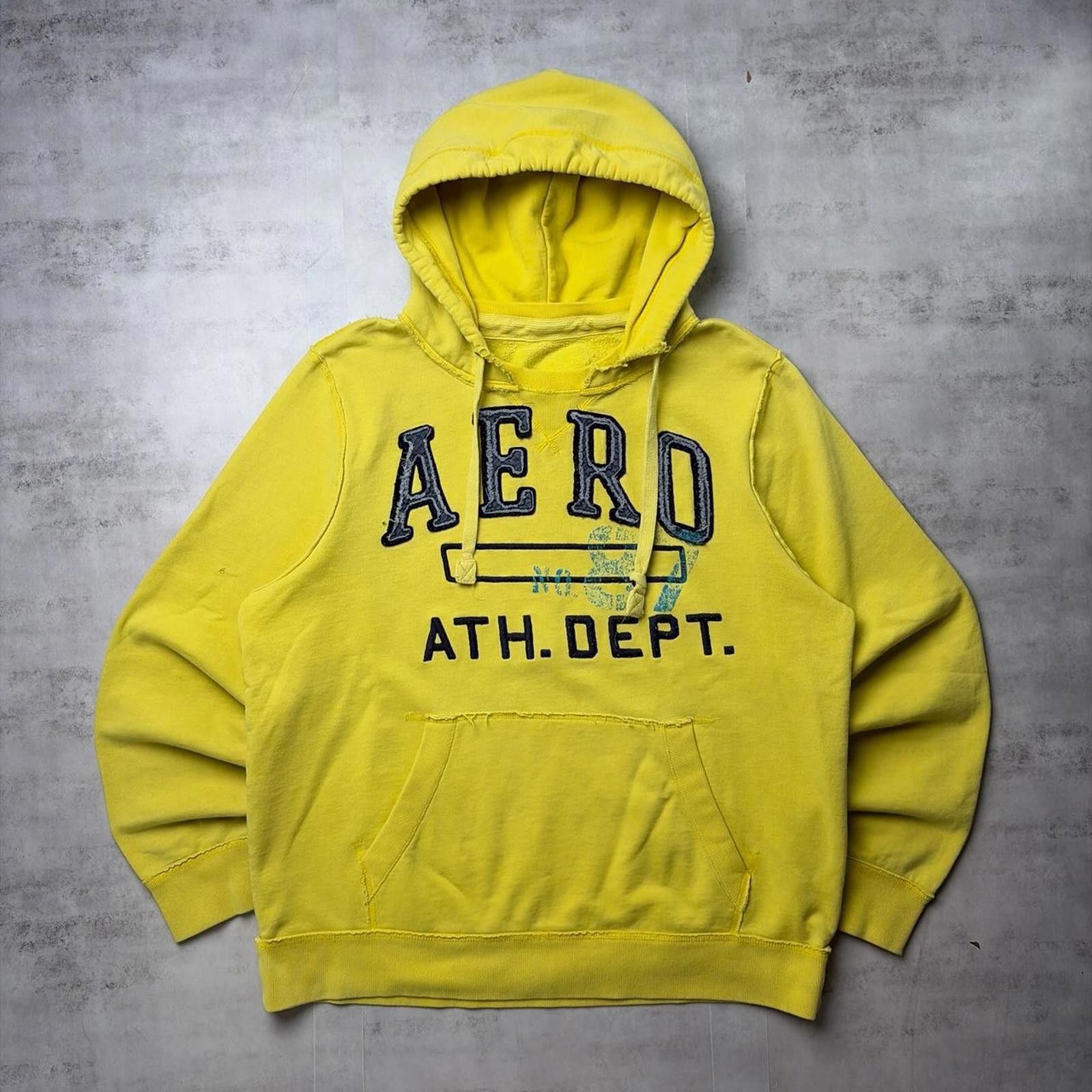 Aeropostale Y2K Yellow Aeropostale Grunge Skater Distressed Hoodie Size US XL / EU 56 / 4 - 1 Thumbnail