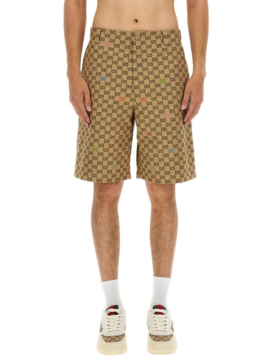 Gucci GUCCI FABRIC SHORTS GG - BEIGE (IT 48) Size US 32 / EU 48 - 1 Thumbnail