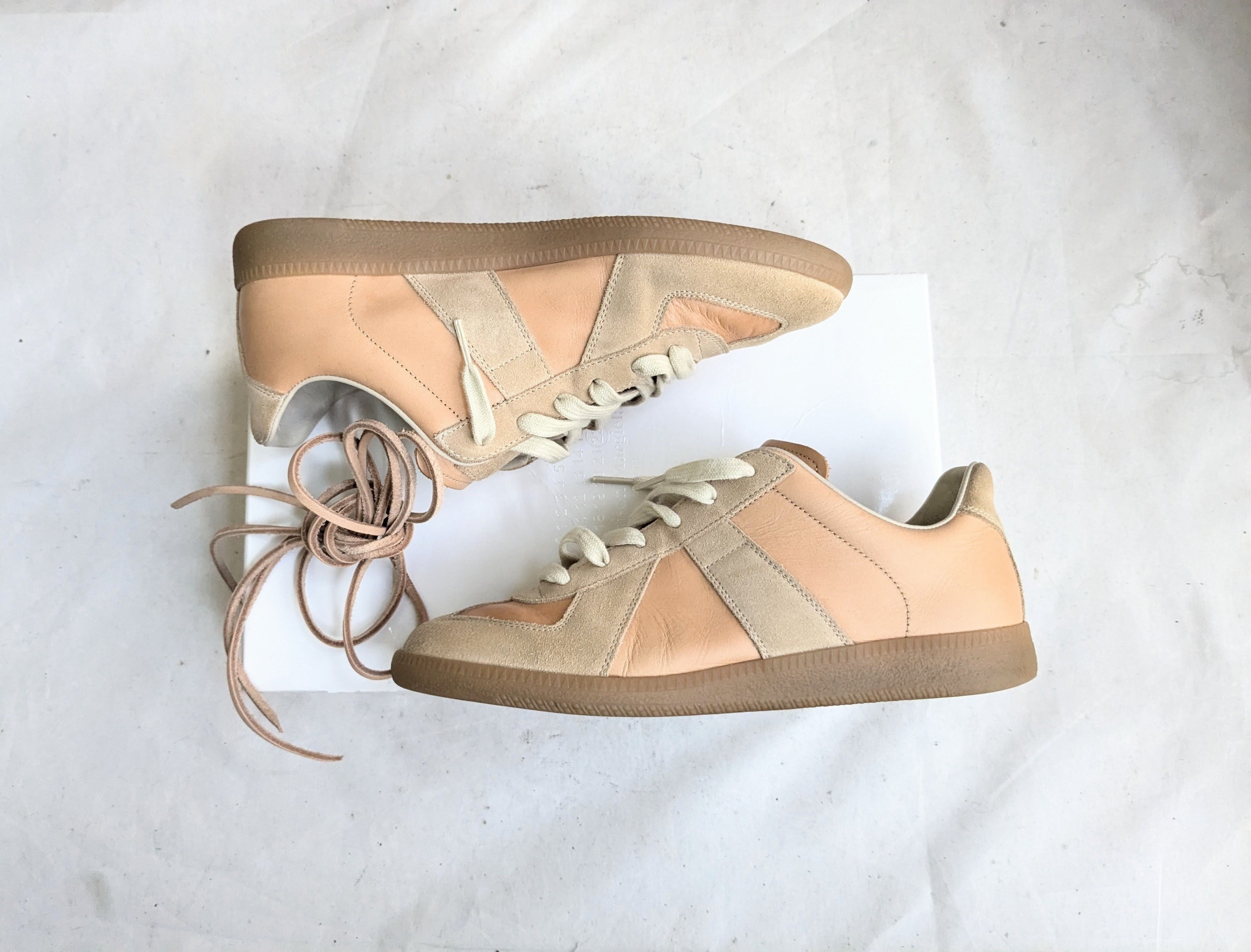 Maison Margiela Maison Margiela GAT Replica 8 41 Low Tops Tan Brown Size US 8 / EU 41 - 1 Thumbnail