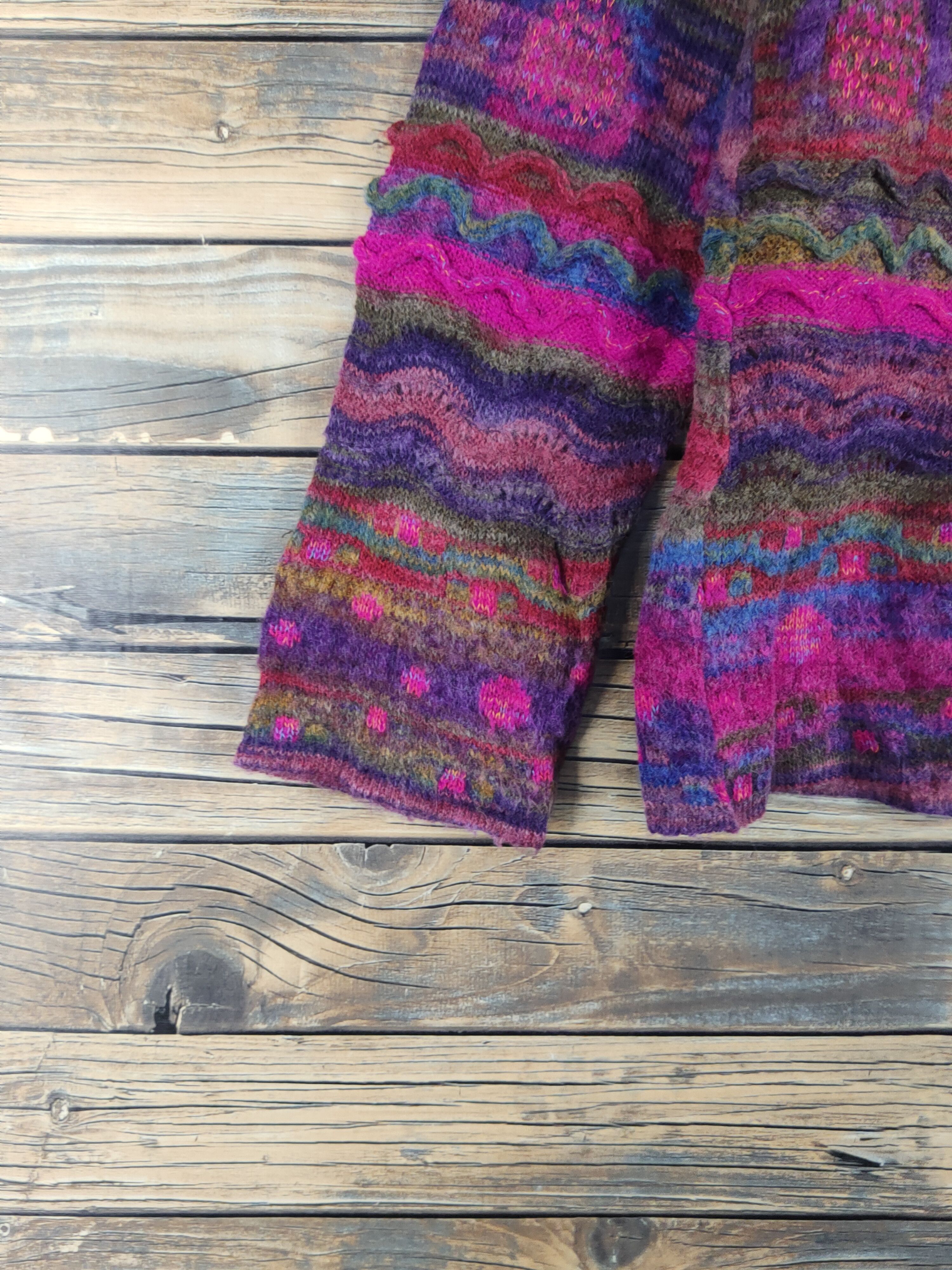 Vintage Donnez Moi Pink Purple Knitwear Cardigan #W2039 Size M / US 6-8 / IT 42-44 - 4 Thumbnail