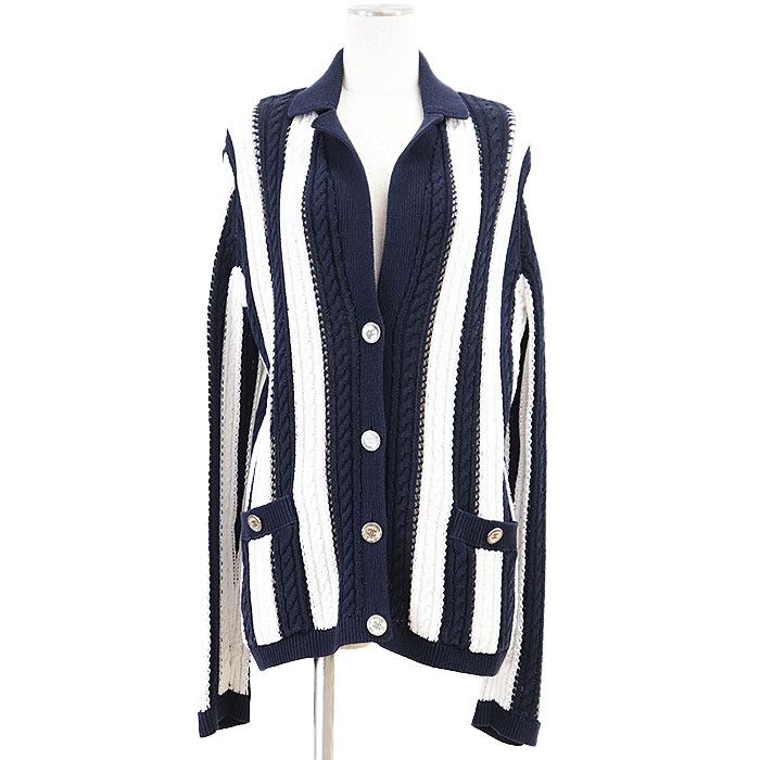 Chanel Chanel Chanel P74635 Cotton Knit Cardigan Jacket Textile Tops P74635 DUTY FREE for USA Size ONE SIZE - 1 Thumbnail